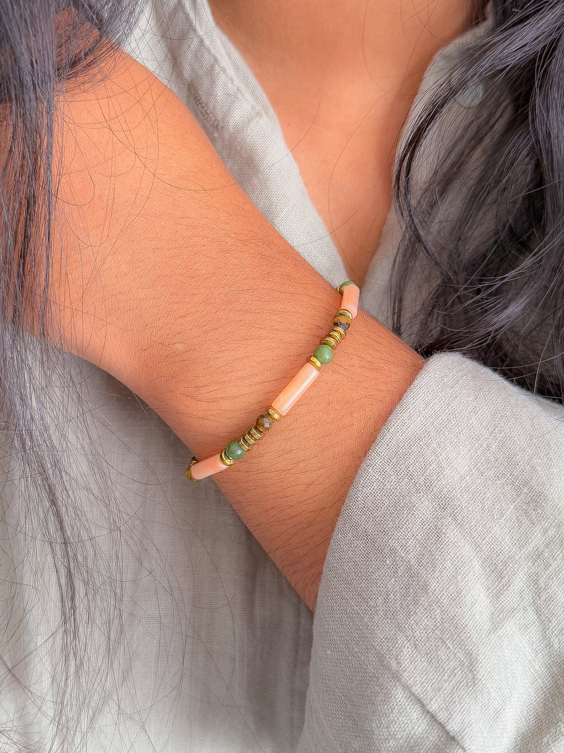 Bracelet BARBARA Quartz rose - Amour de soi, protection énergétique & lâcher-prise