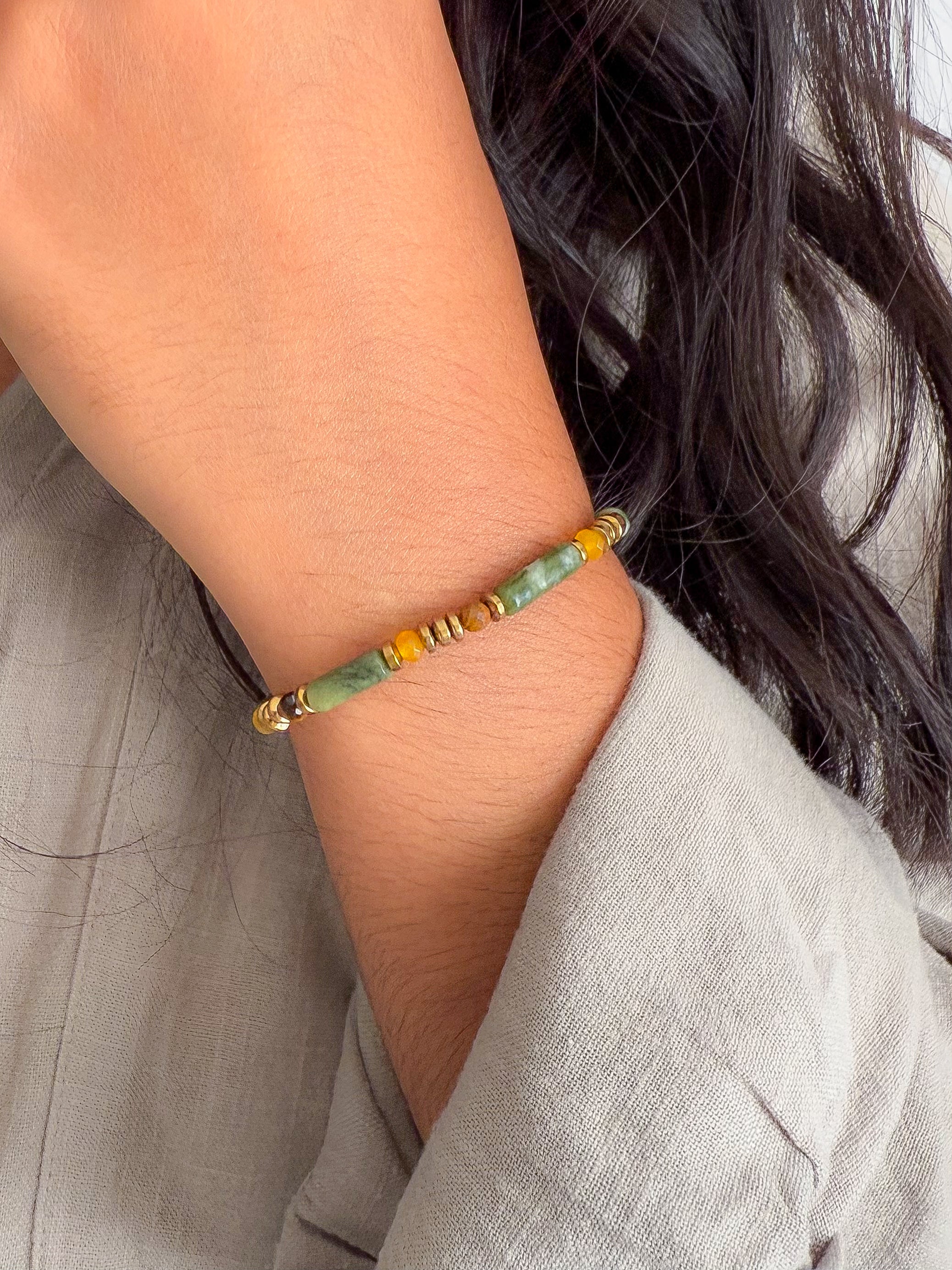 Bracelet BARBARA Aventurine - Chance, protection & optimisme