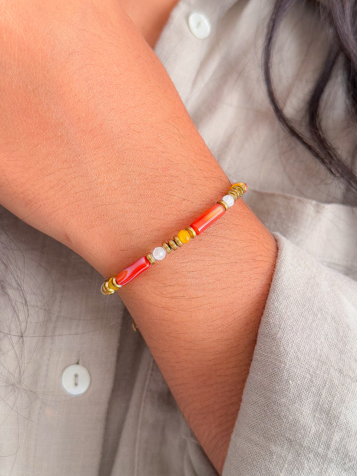 Bracelet BARBARA Agate & Quartz - Confiance en soi et passage à l'action