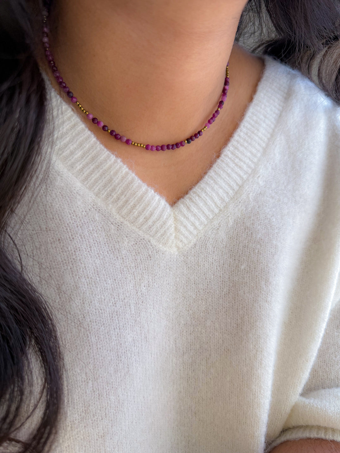 Collier IRIS Rubis - Feu intérieur, passion, affirmation de soi, courage