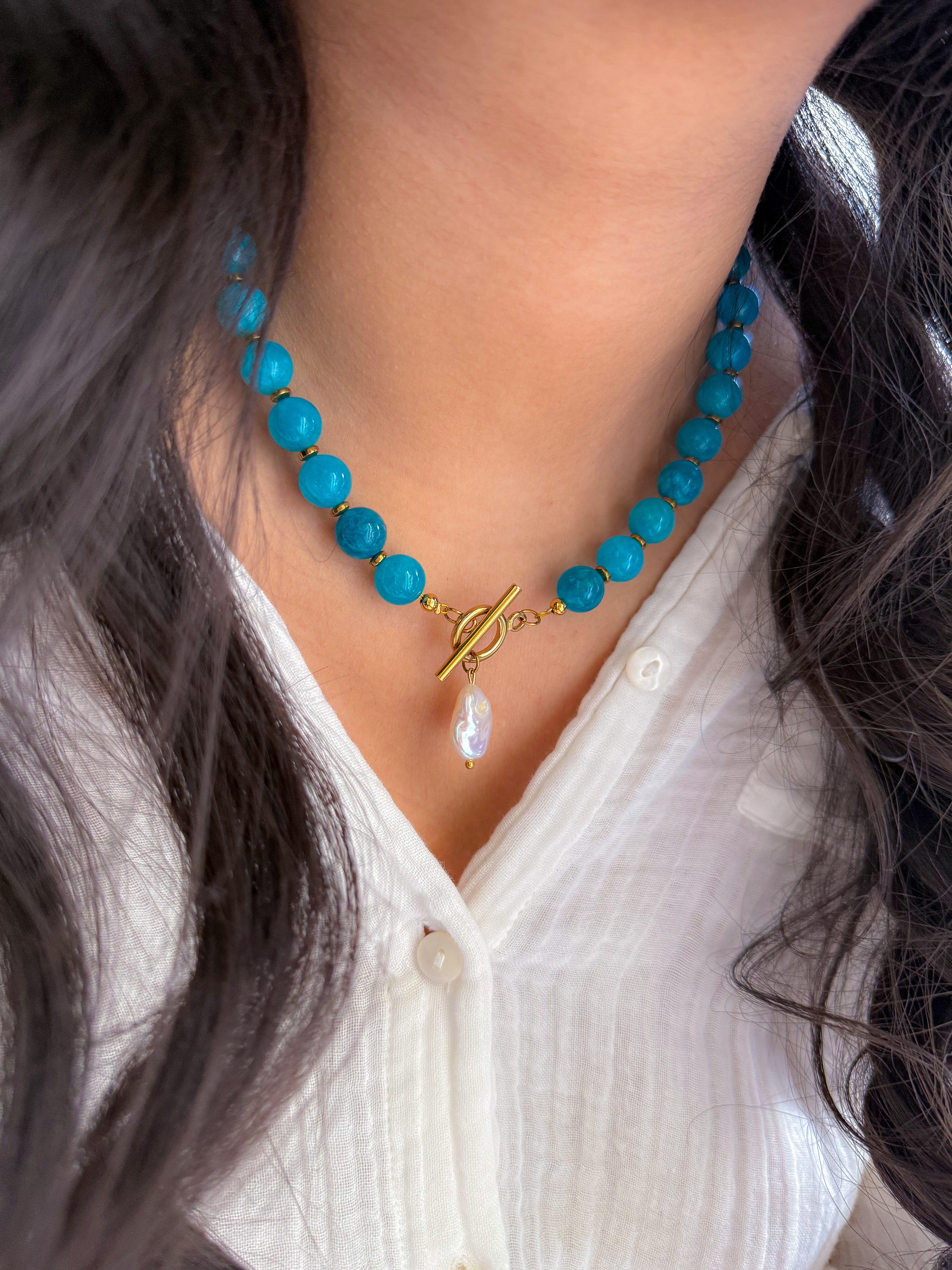 Collier DAHLIA Apatite - Clarté mentale, passage à l'action, expression de soi