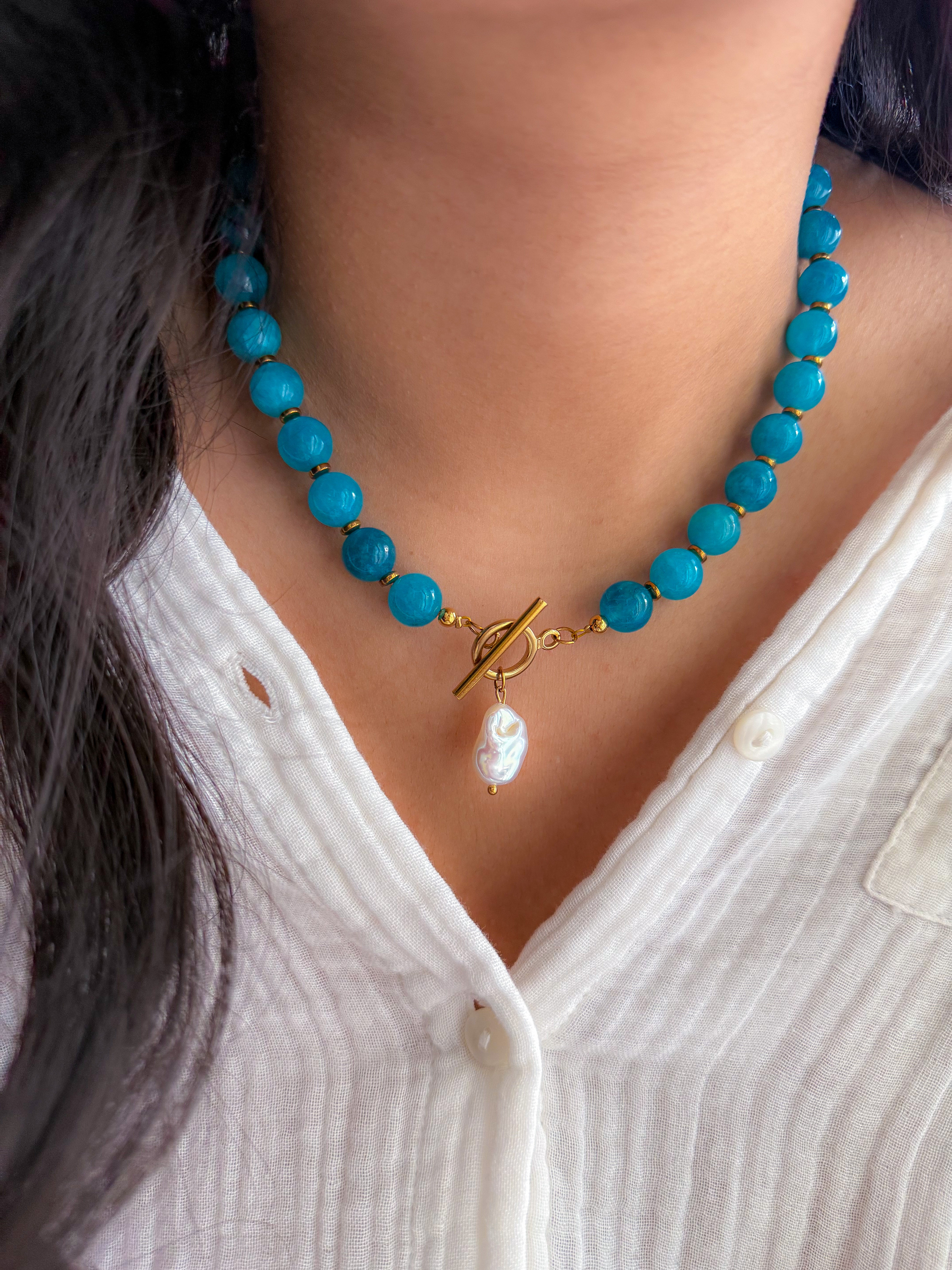 Collier DAHLIA Apatite - Clarté mentale, passage à l'action, expression de soi