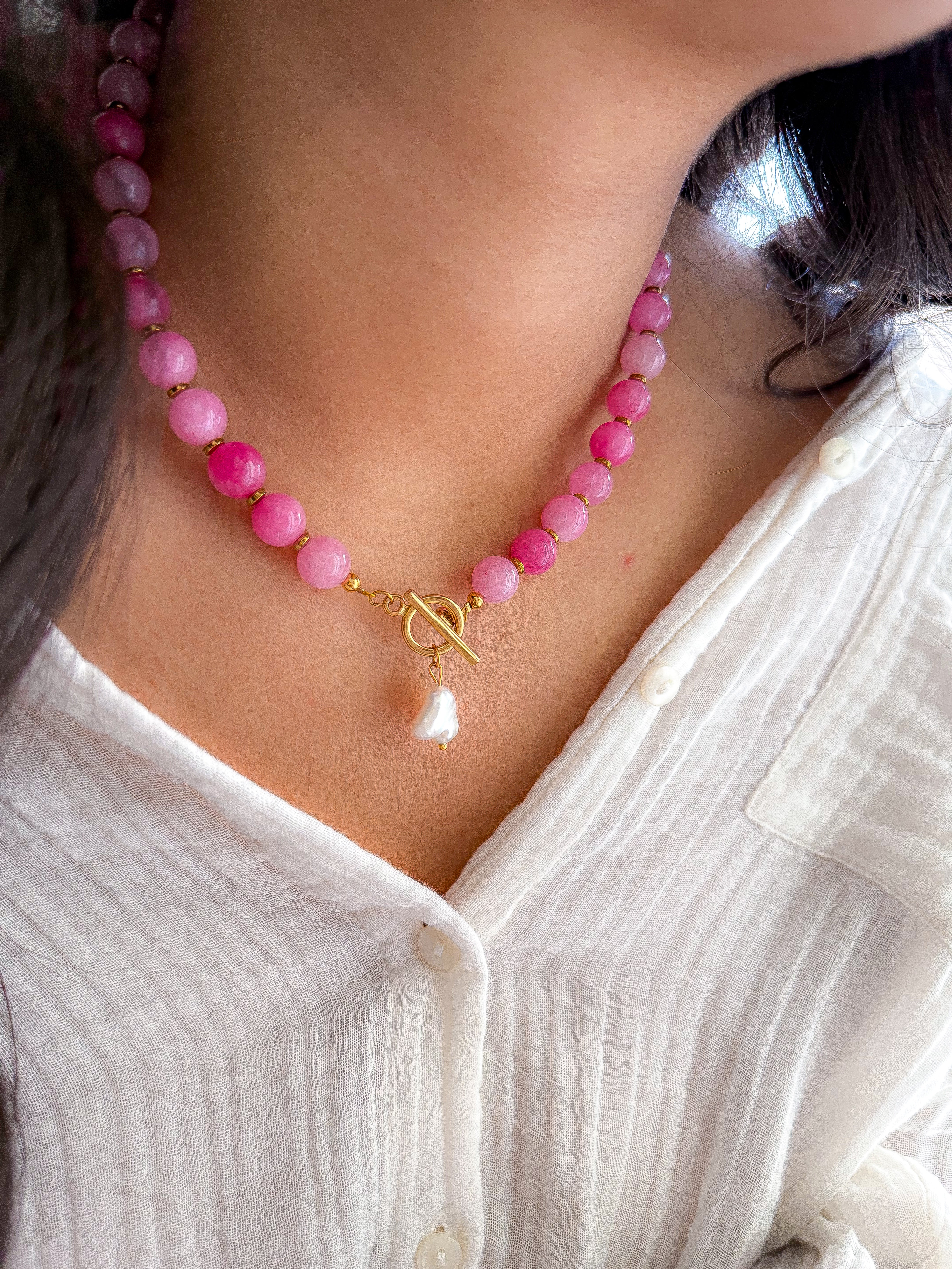 Collier DAHLIA Jade - Apaisement intérieur & amour de soi