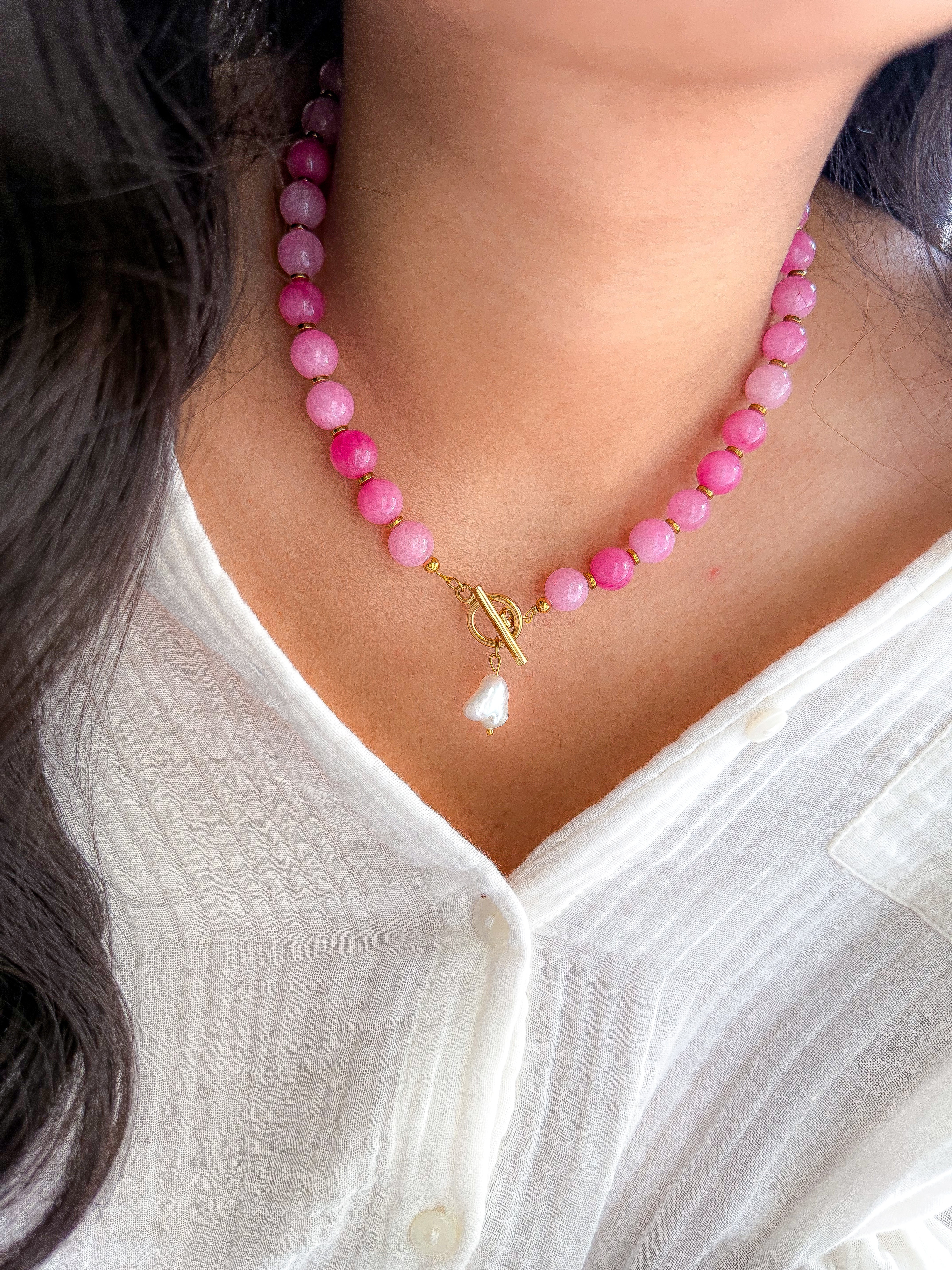 Collier DAHLIA Jade - Apaisement intérieur & amour de soi