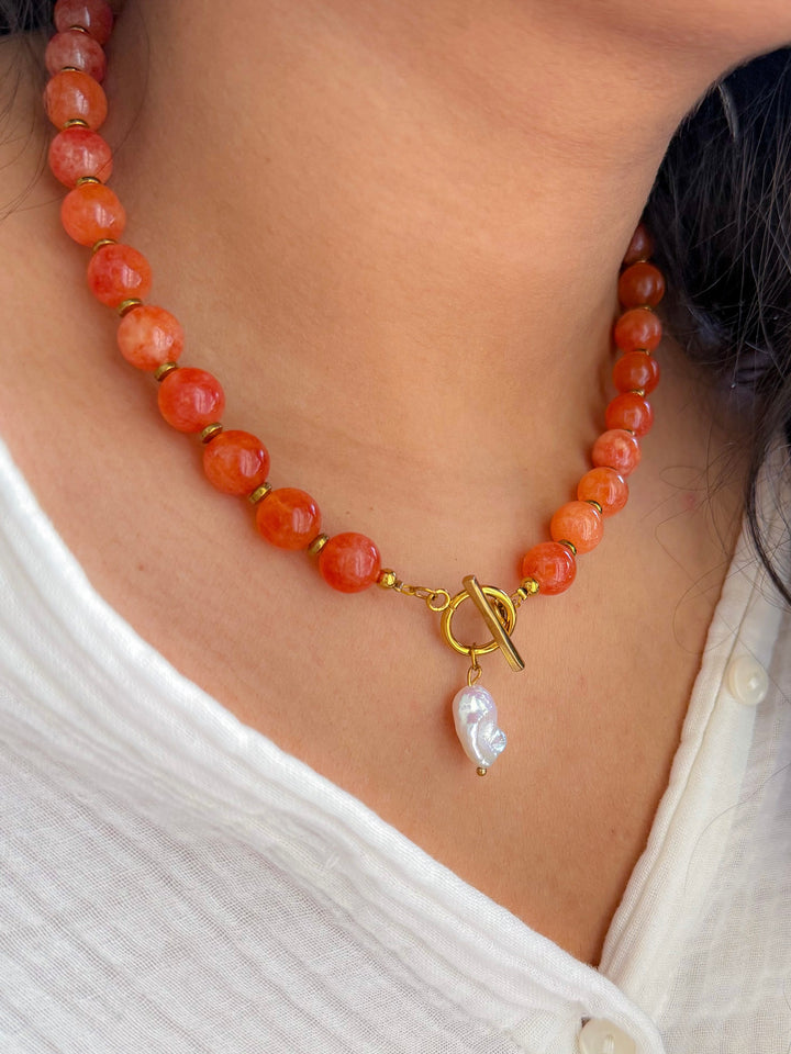 Collier DAHLIA Agate - Confiance en soi, optimisme, équilibre émotionnel