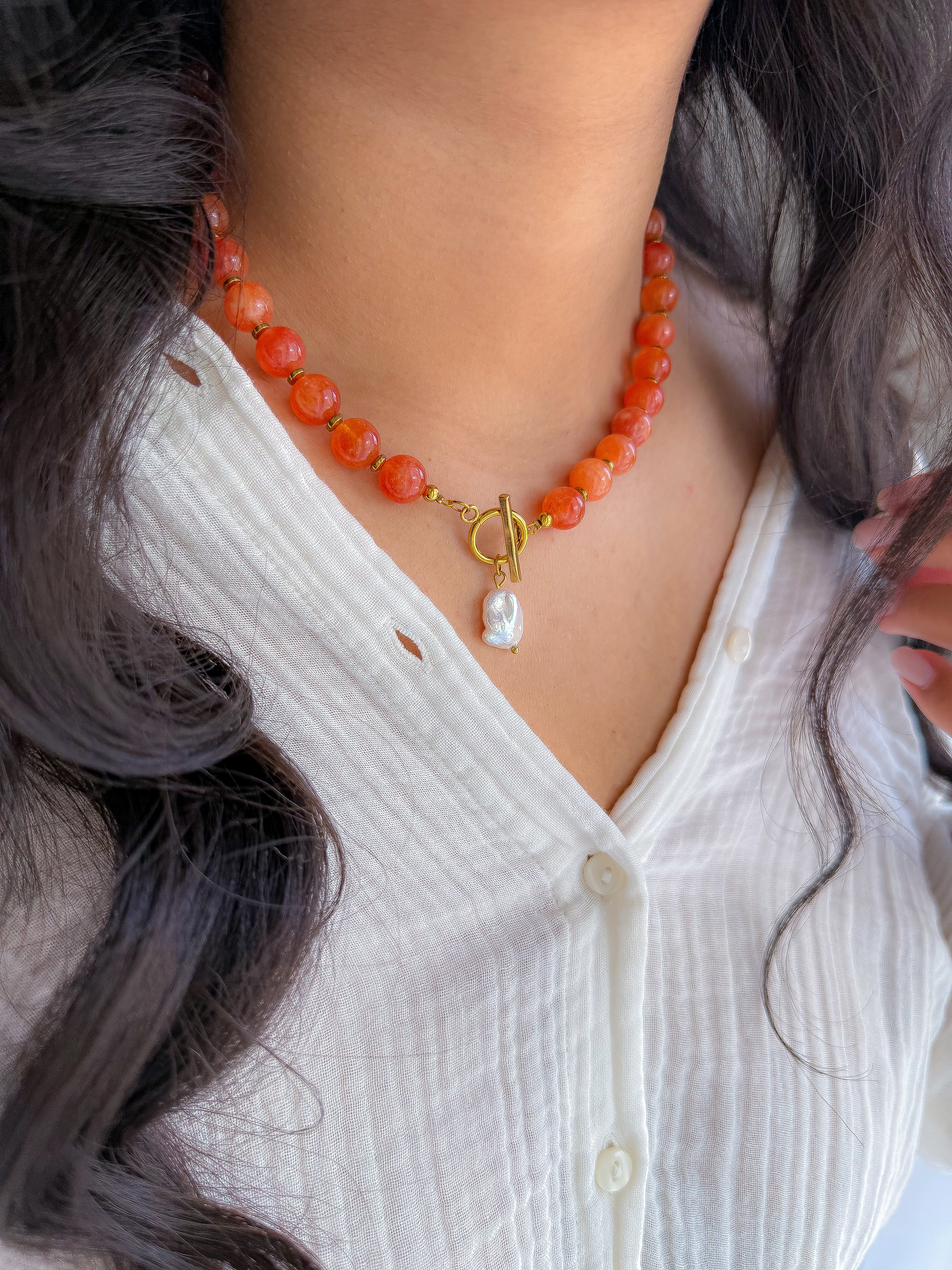 Collier DAHLIA Agate - Confiance en soi, optimisme, équilibre émotionnel