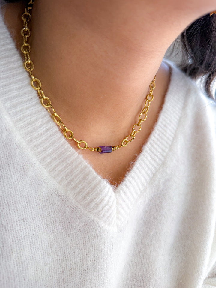 Collier LILAS Améthyste - Lâcher-prise, clarté intérieure, protection
