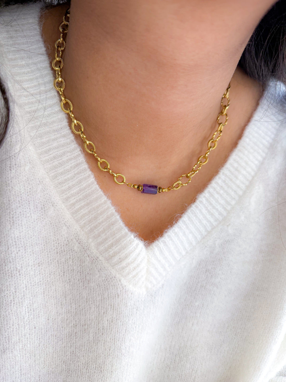 Collier LILAS Améthyste - Lâcher-prise, clarté intérieure, protection