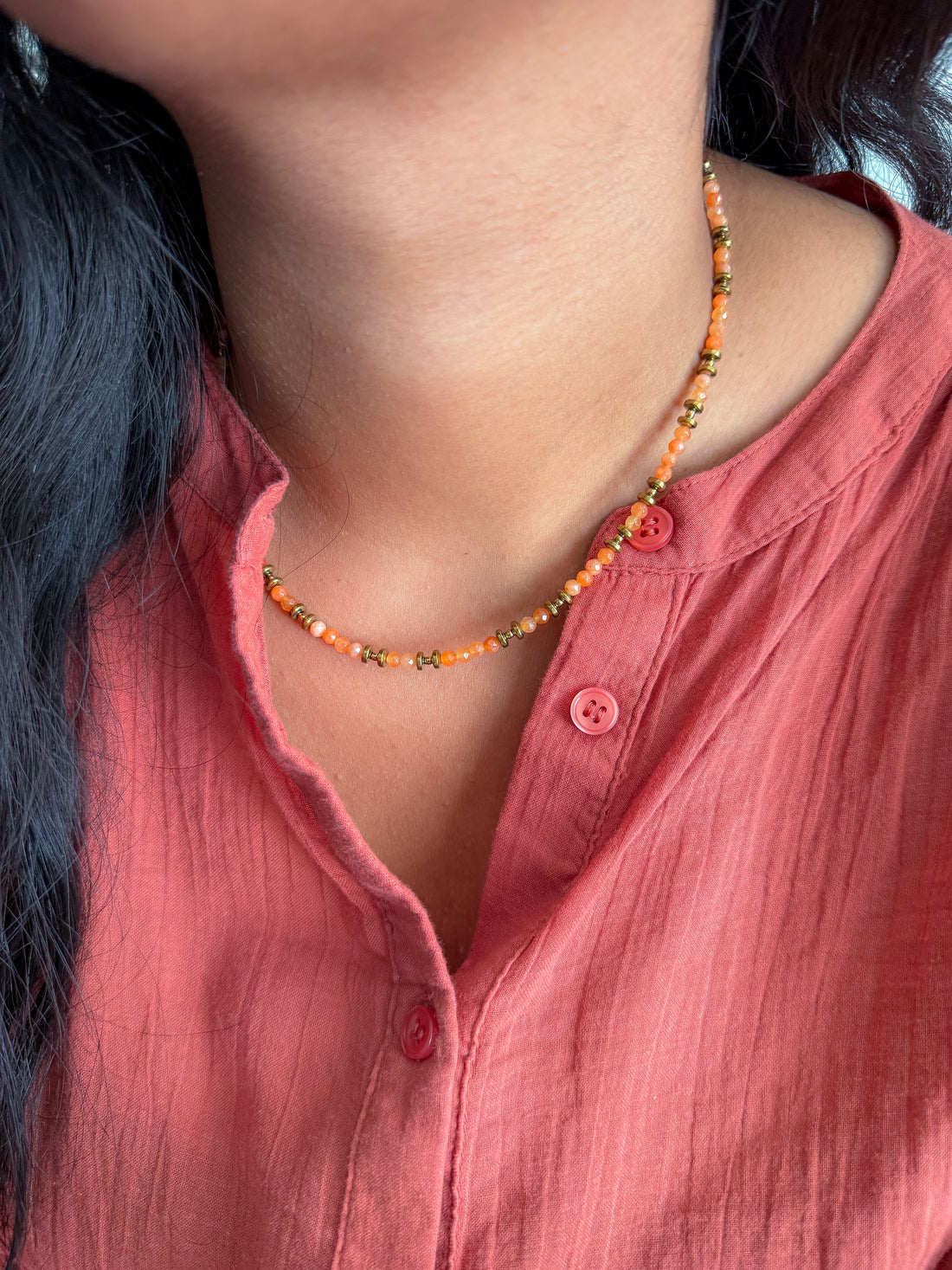 PIERRETTE Necklace - Orange Agate