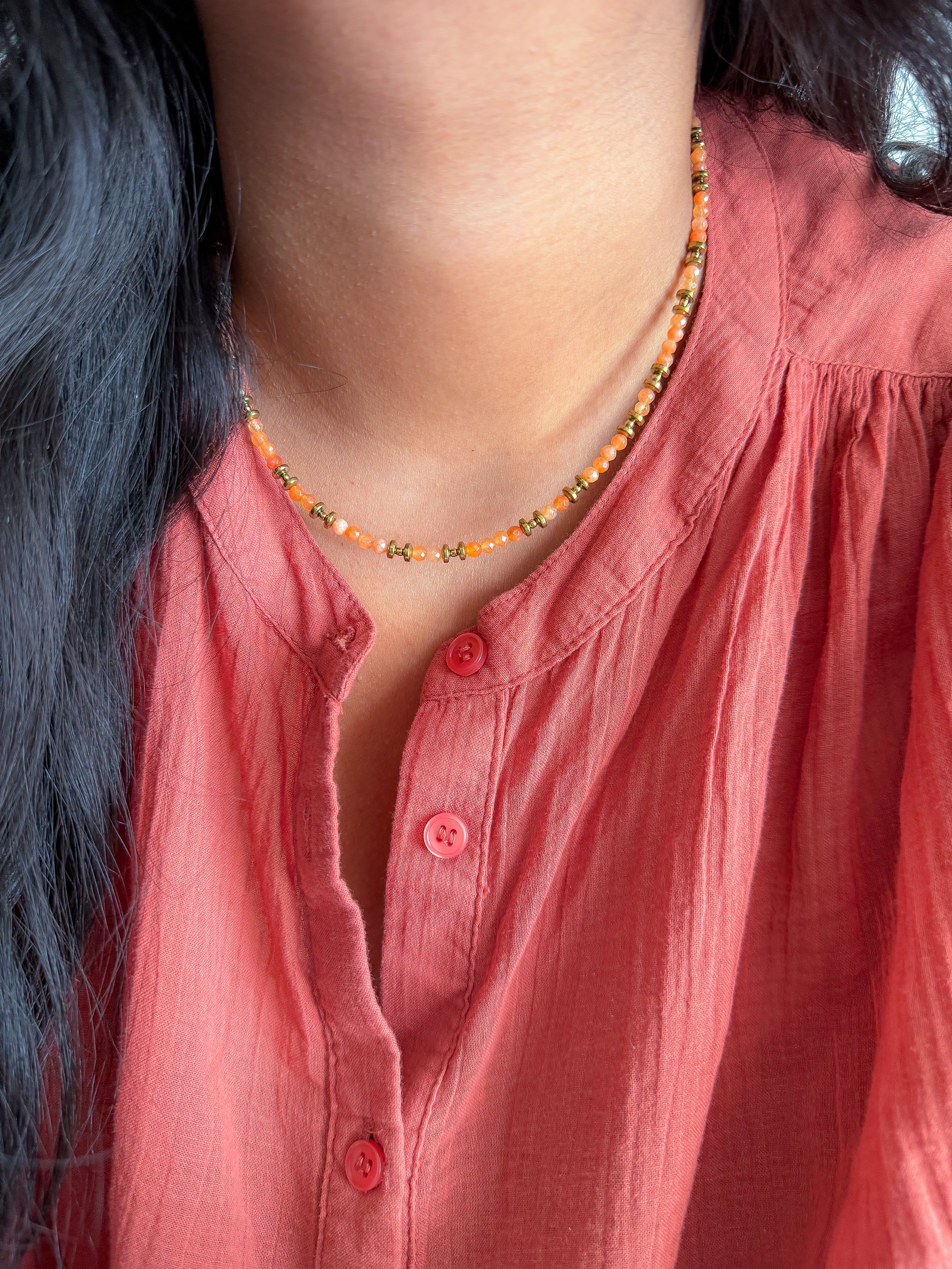 PIERRETTE Necklace - Orange Agate