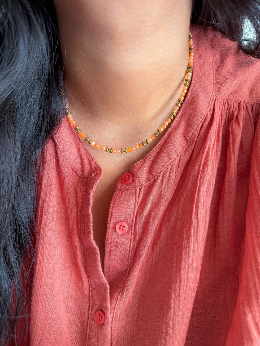 PIERRETTE Necklace - Orange Agate