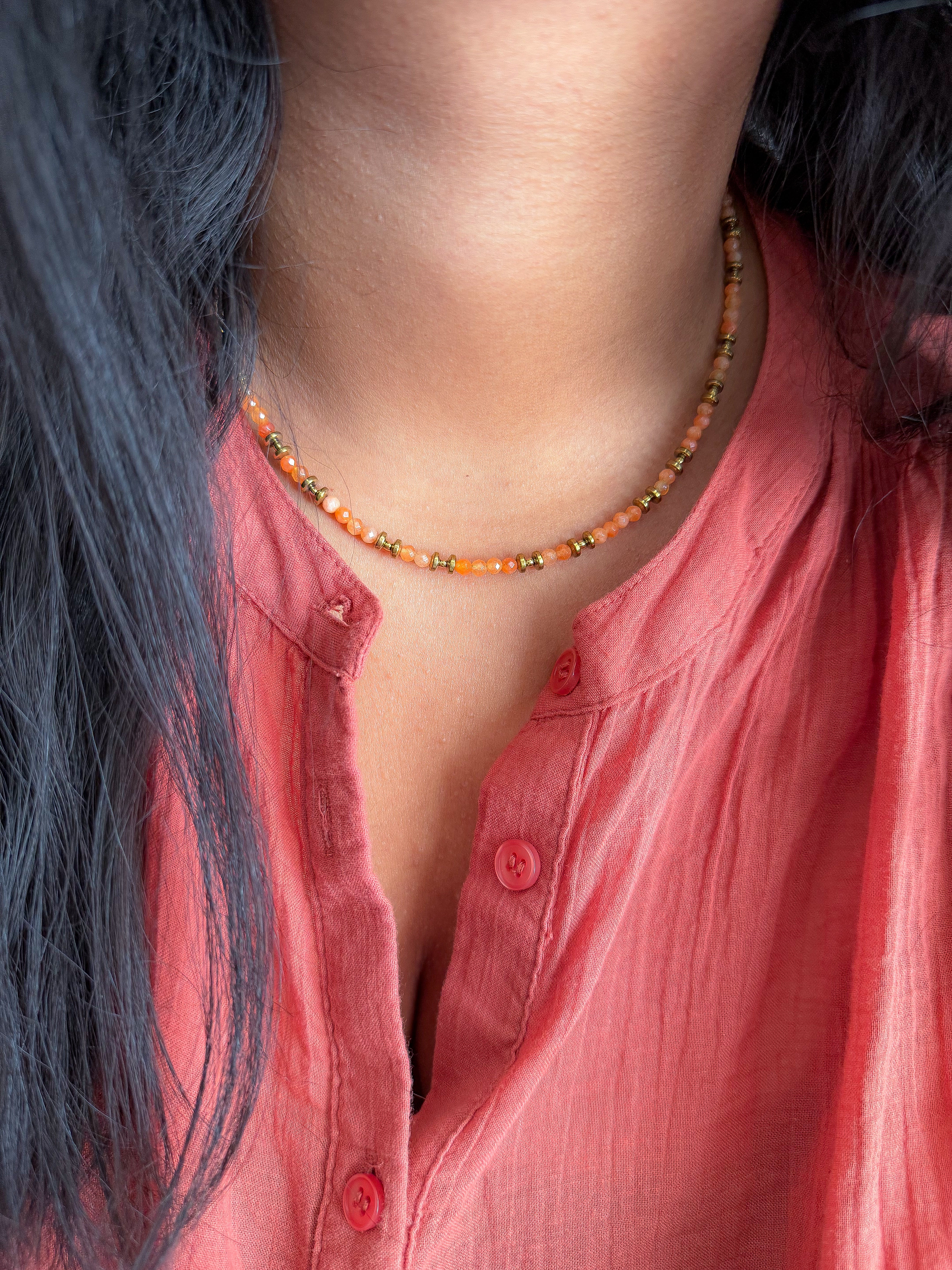 PIERRETTE Necklace - Orange Agate