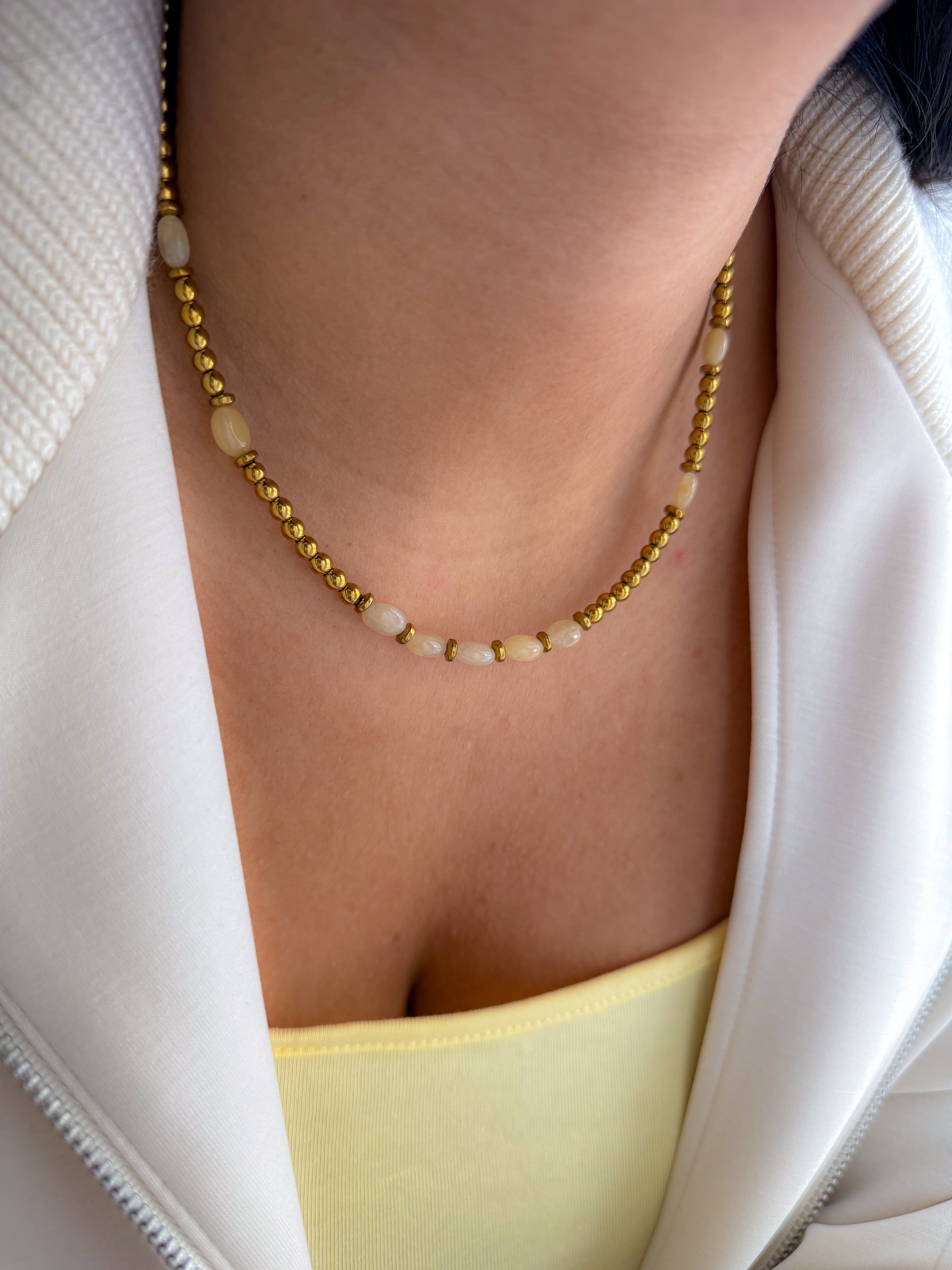 Collier AZALÉE Aventurine jaune - Créativité, optimisme, confiance en soi