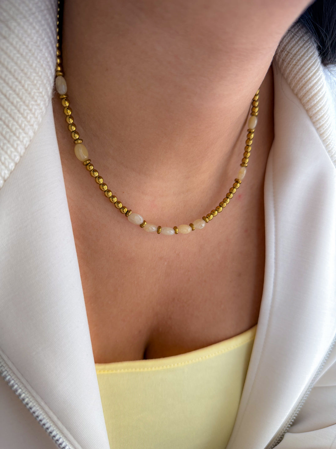 Collier AZALÉE Aventurine jaune - Créativité, optimisme, confiance en soi