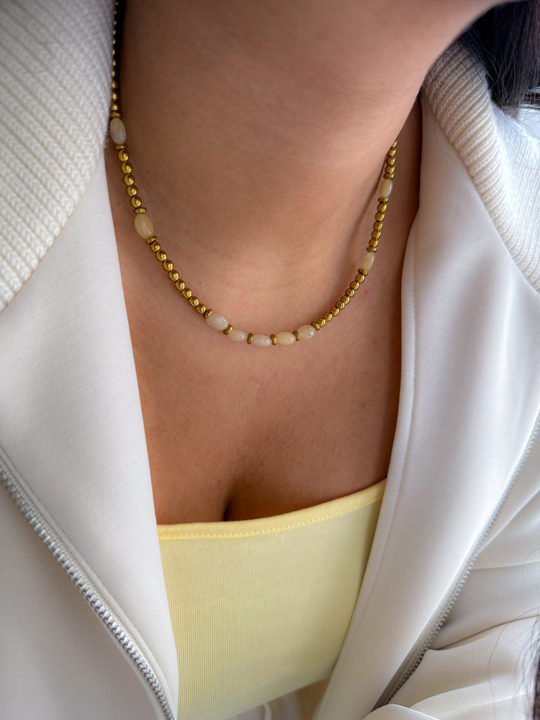 Collier AZALÉE Aventurine jaune - Créativité, optimisme, confiance en soi