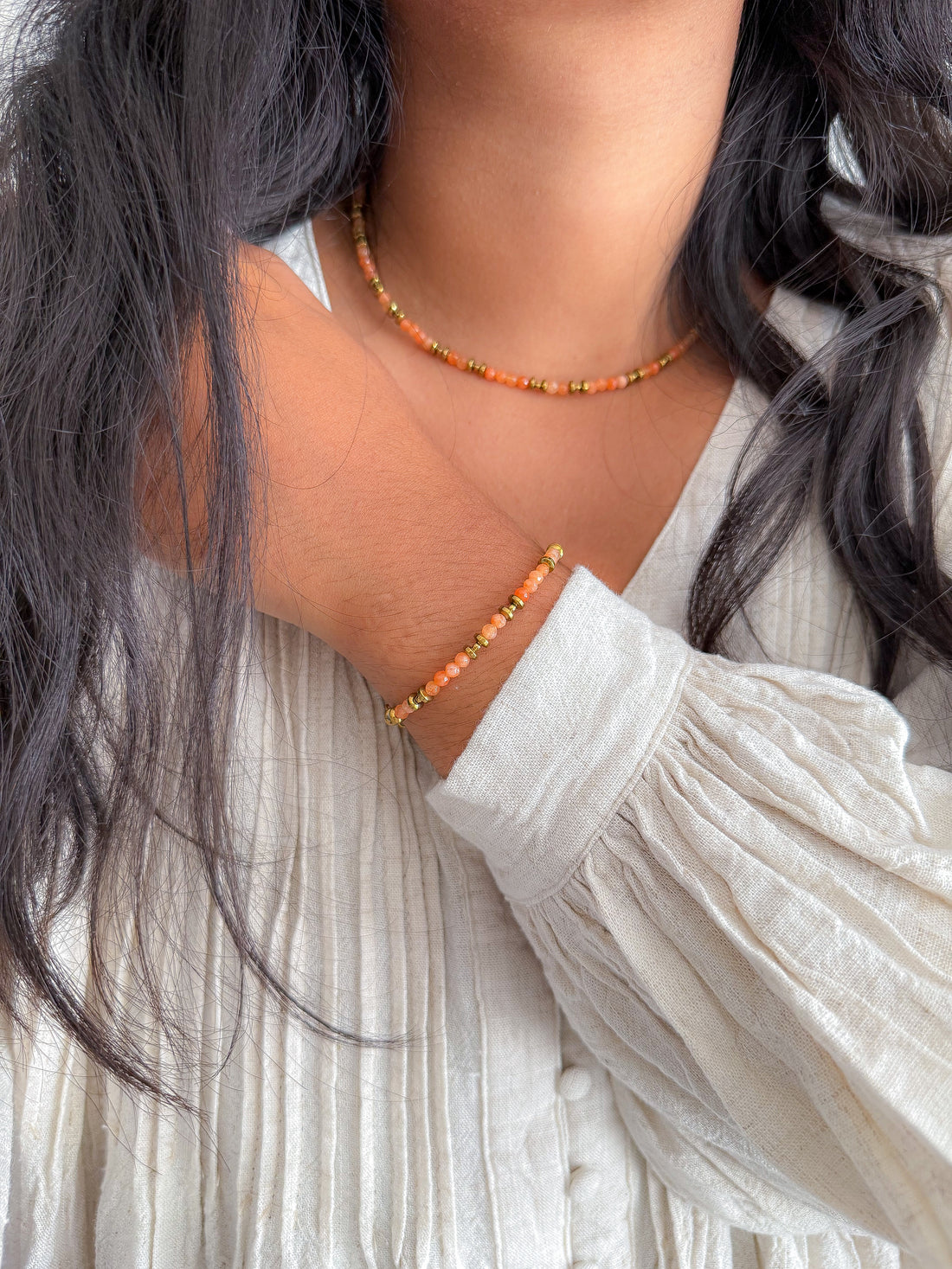 PIERRETTE Bracelet - Orange Agate