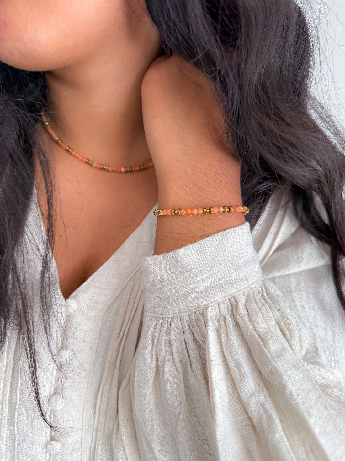 PIERRETTE Bracelet - Orange Agate