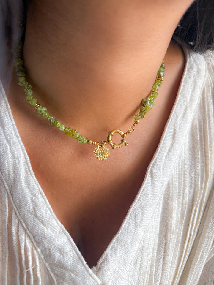 Collier NADÈGE Péridot - Optimisme, équilibre émotionnel, force intérieure