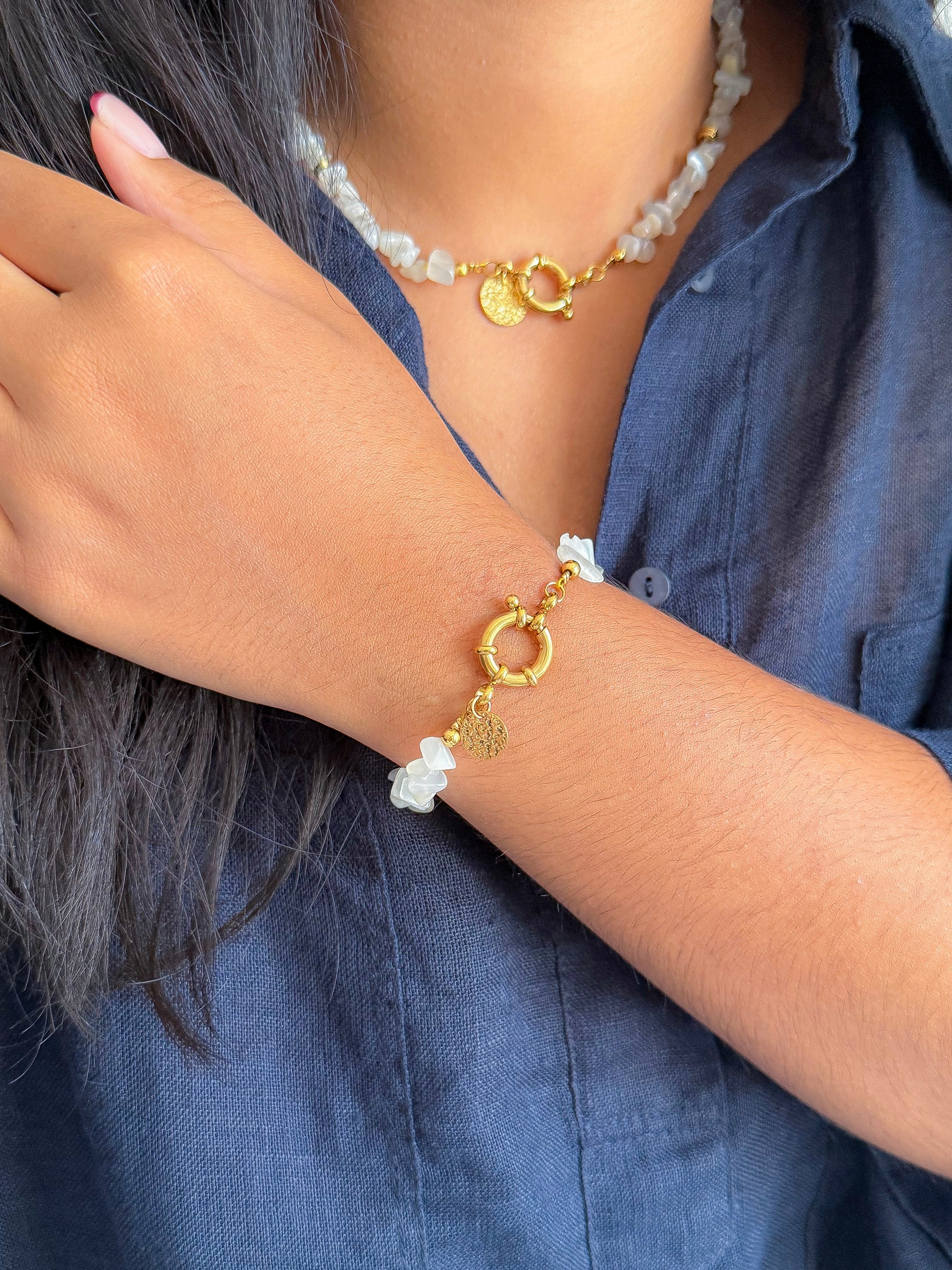 Pulsera NADÈGE - Piedra lunar