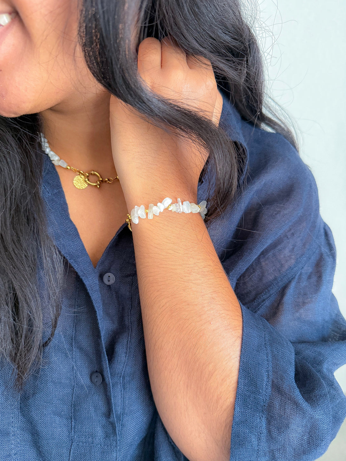 Pulsera NADÈGE - Piedra lunar