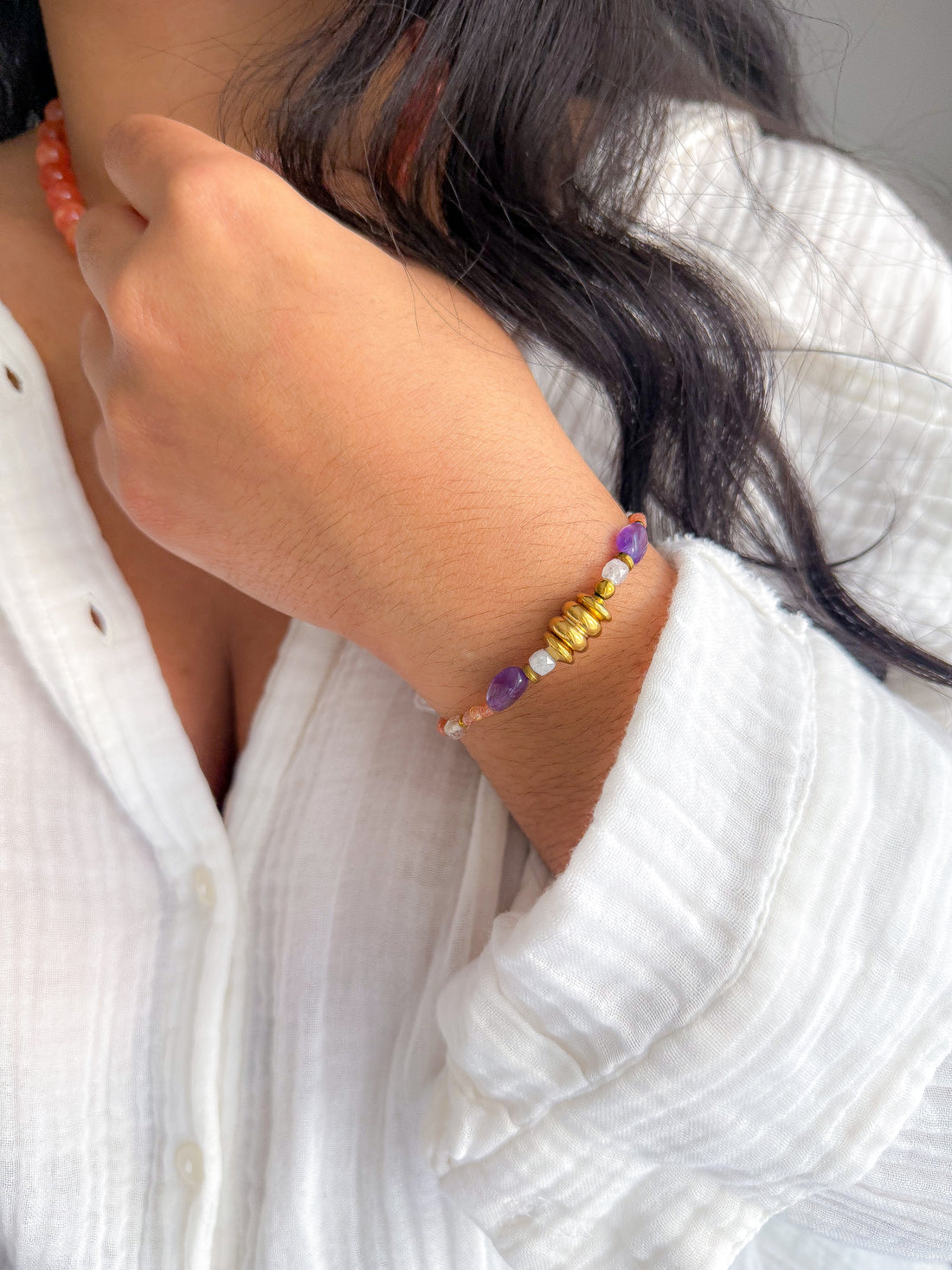 Bracelet FREESIA base Pierre de Soleil - Optimisme, joie intérieure, apaisement