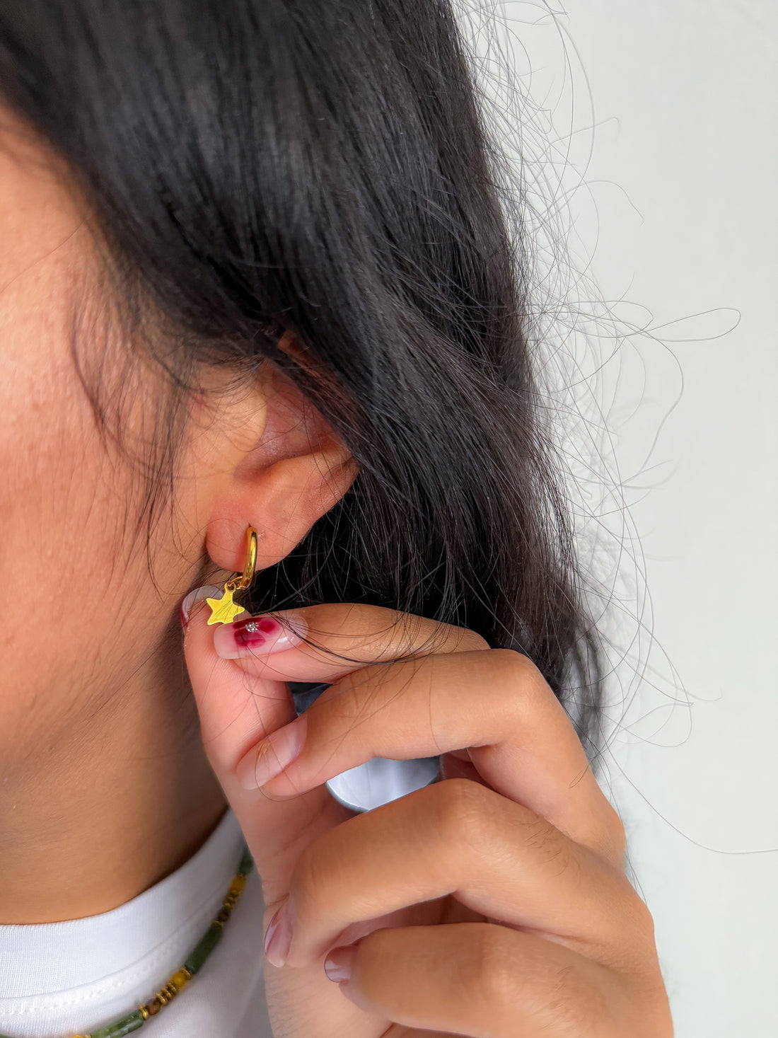 Créoles interchangeables AMBRE Quartz orange - Motivation, créativité, confiance