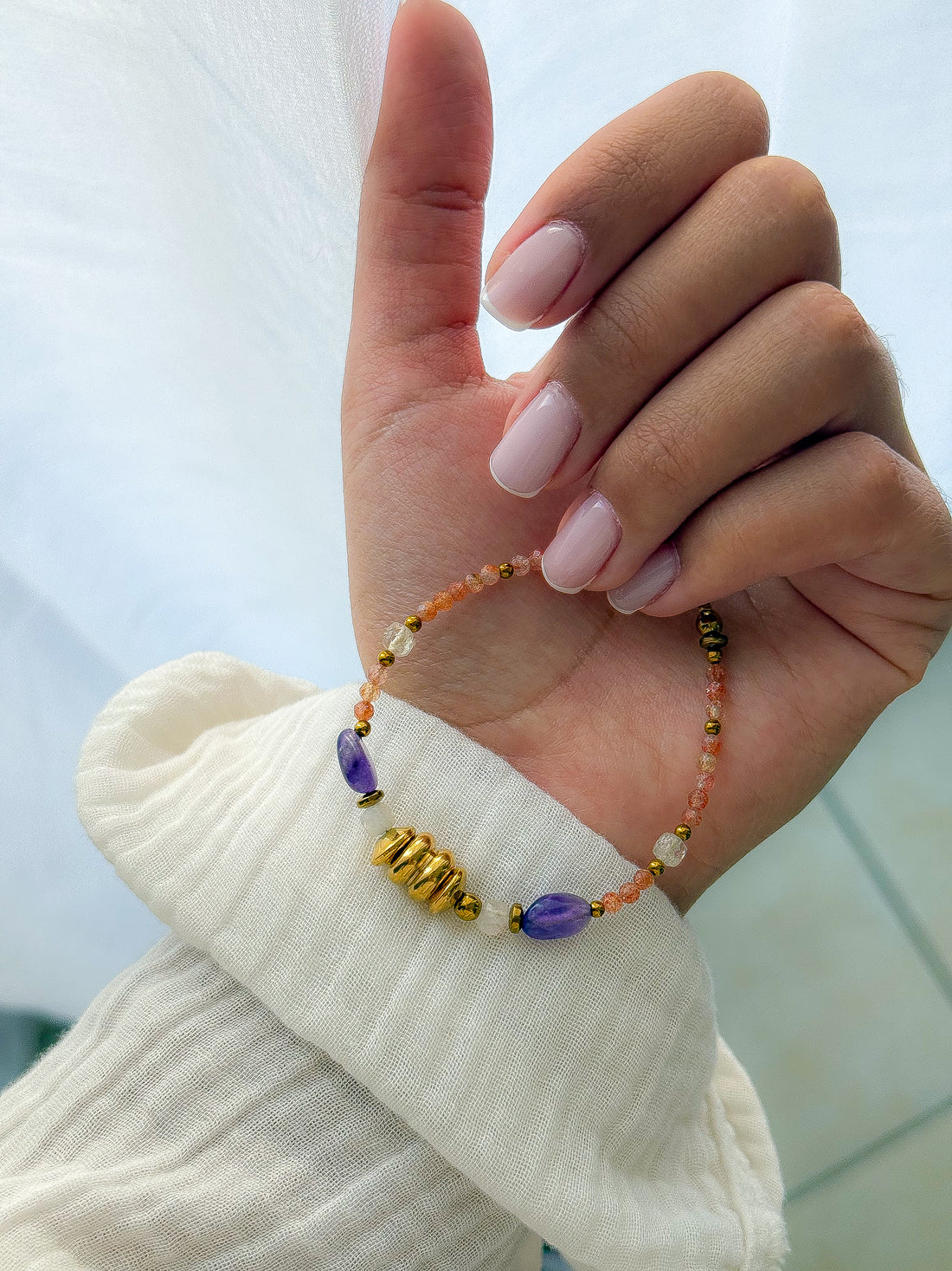 Bracelet FREESIA base Pierre de Soleil - Optimisme, joie intérieure, apaisement