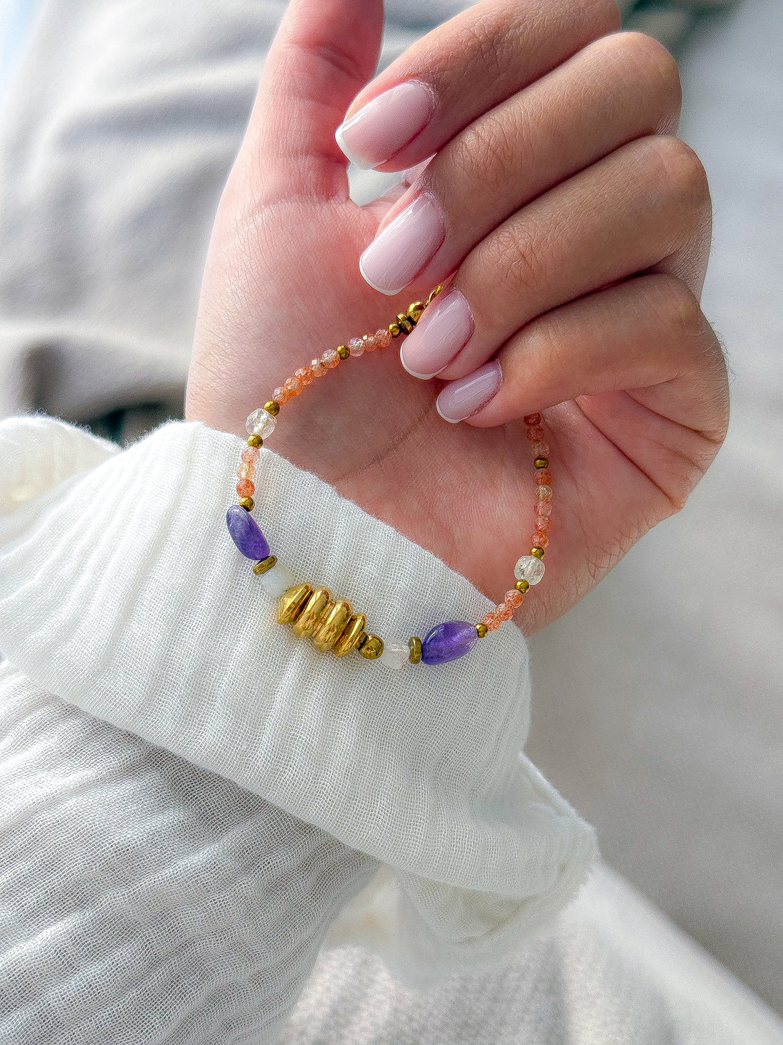 Bracelet FREESIA base Pierre de Soleil - Optimisme, joie intérieure, apaisement