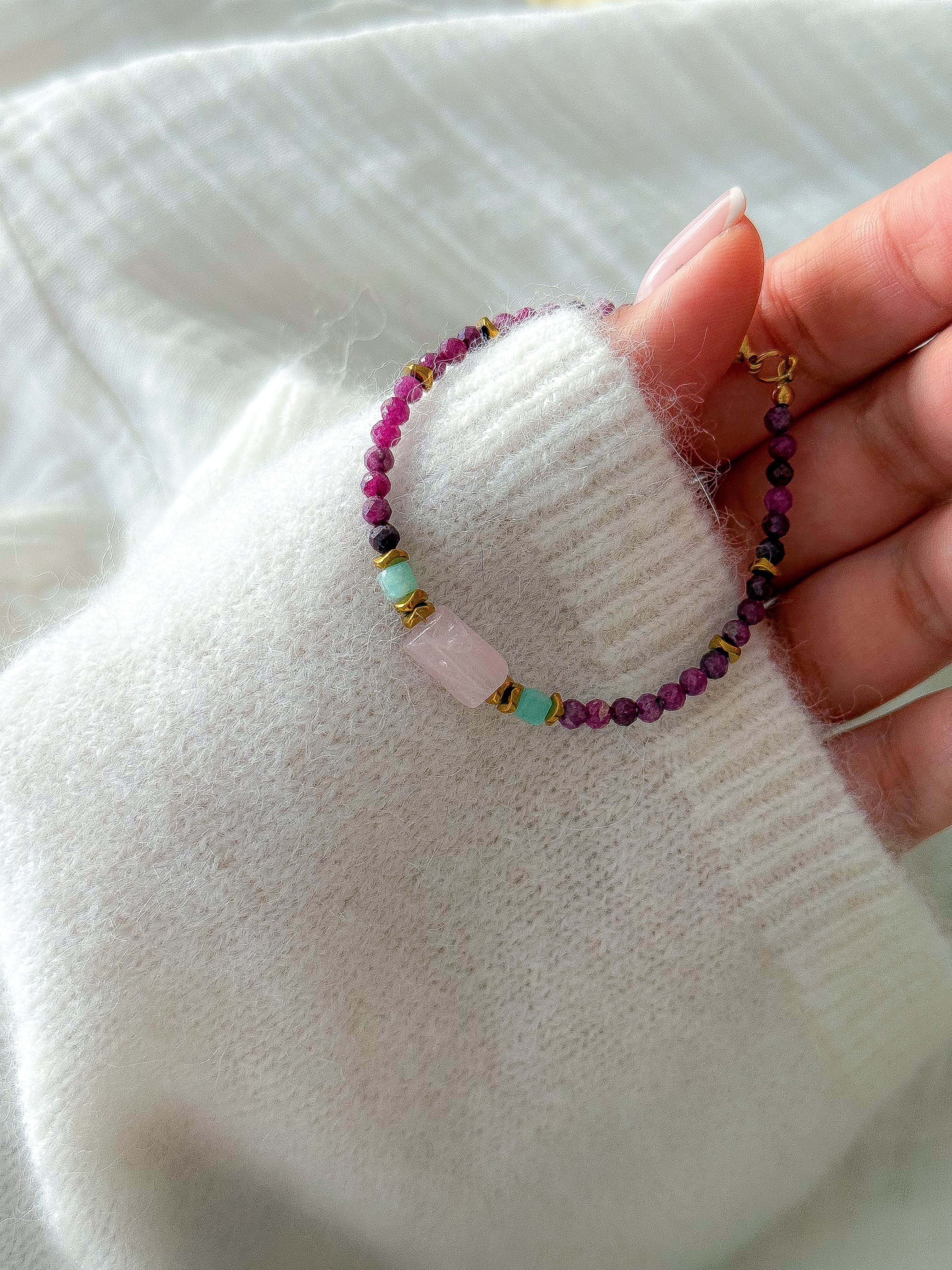 Bracelet MARIGOLD base Rubis - Passion, amour de soi, équilibre intérieur