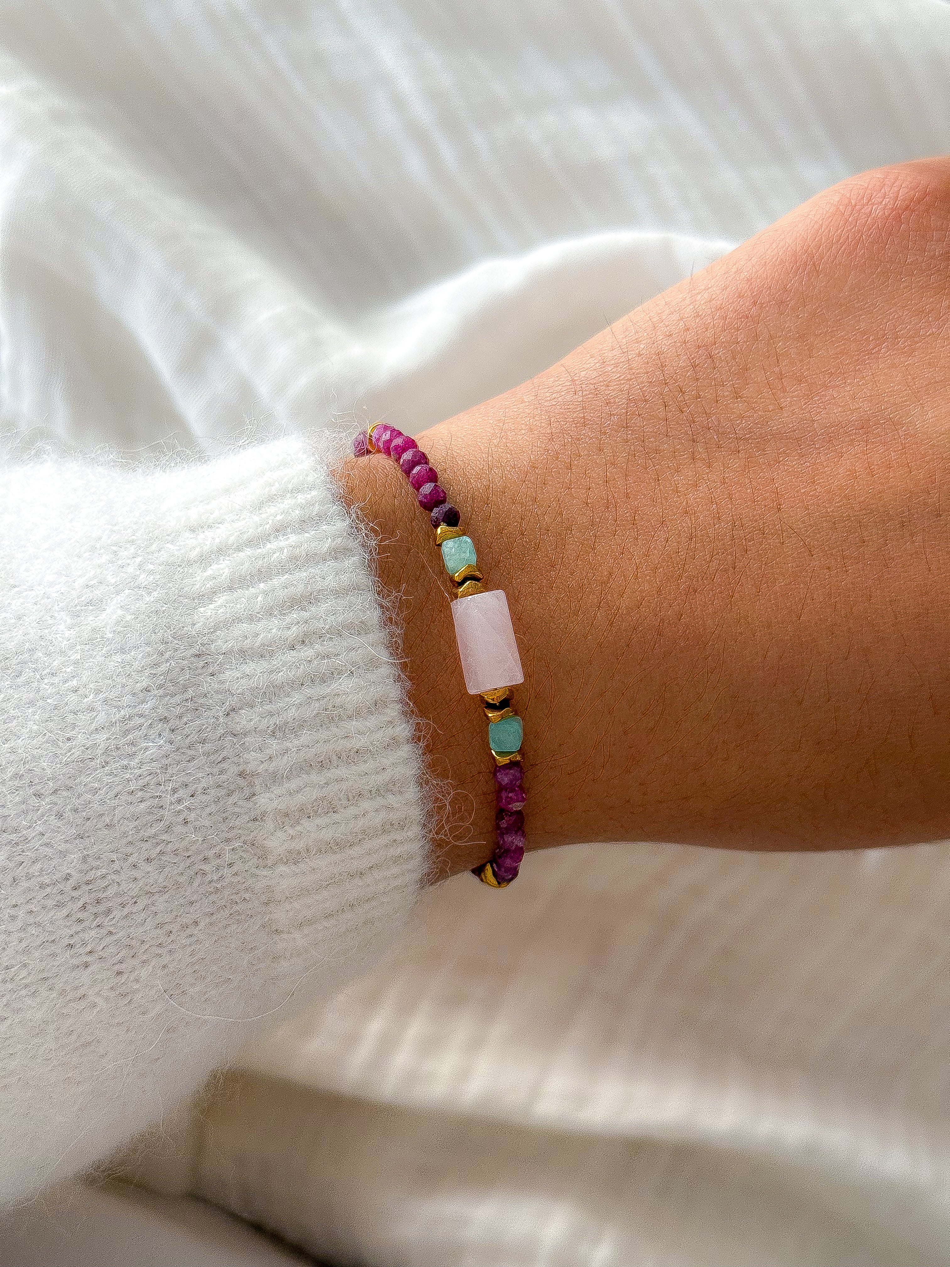 Bracelet MARIGOLD base Rubis - Passion, amour de soi, équilibre intérieur