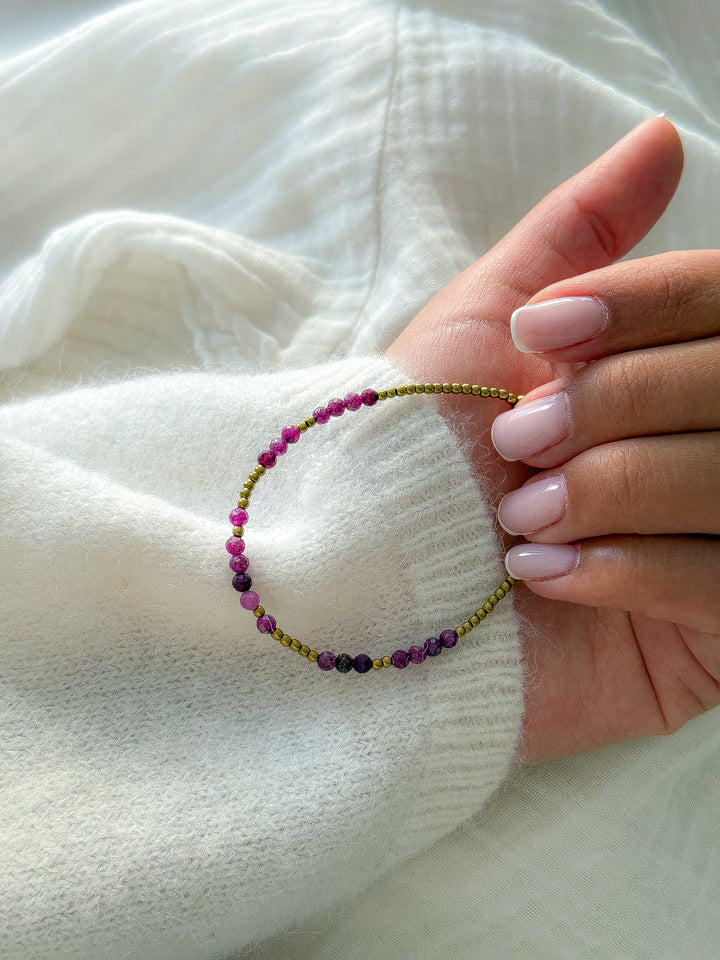 Bracelet IRIS Rubis - Feu intérieur, passion, affirmation de soi, courage