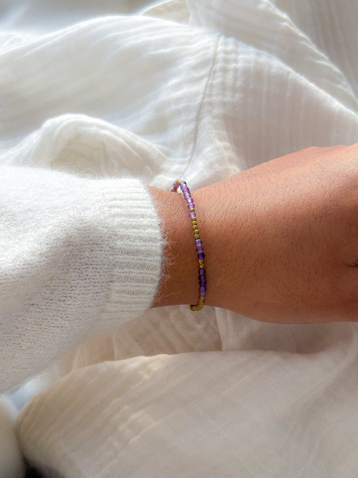 Bracelet IRIS Améthyste - Lâcher-prise, protection, apaisement du stress
