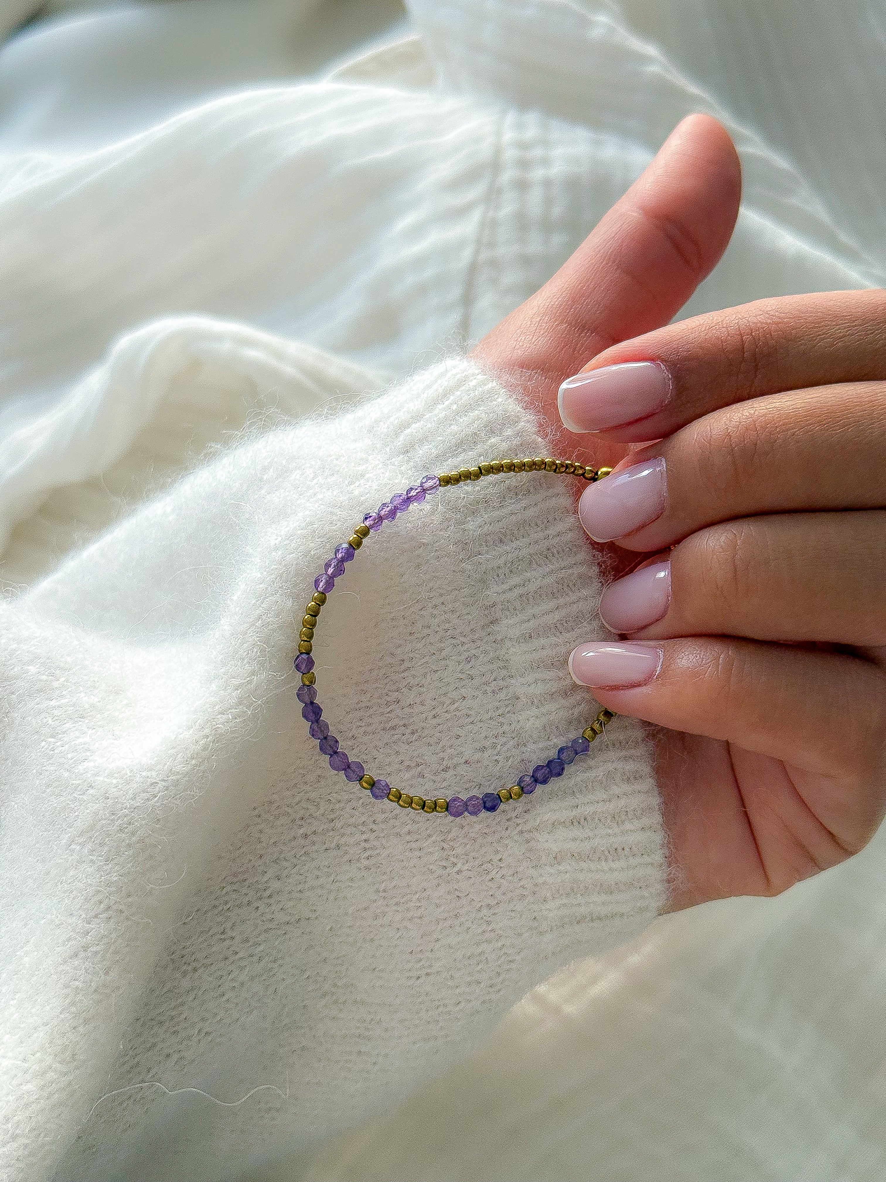 Bracelet IRIS Améthyste - Lâcher-prise, protection, apaisement du stress