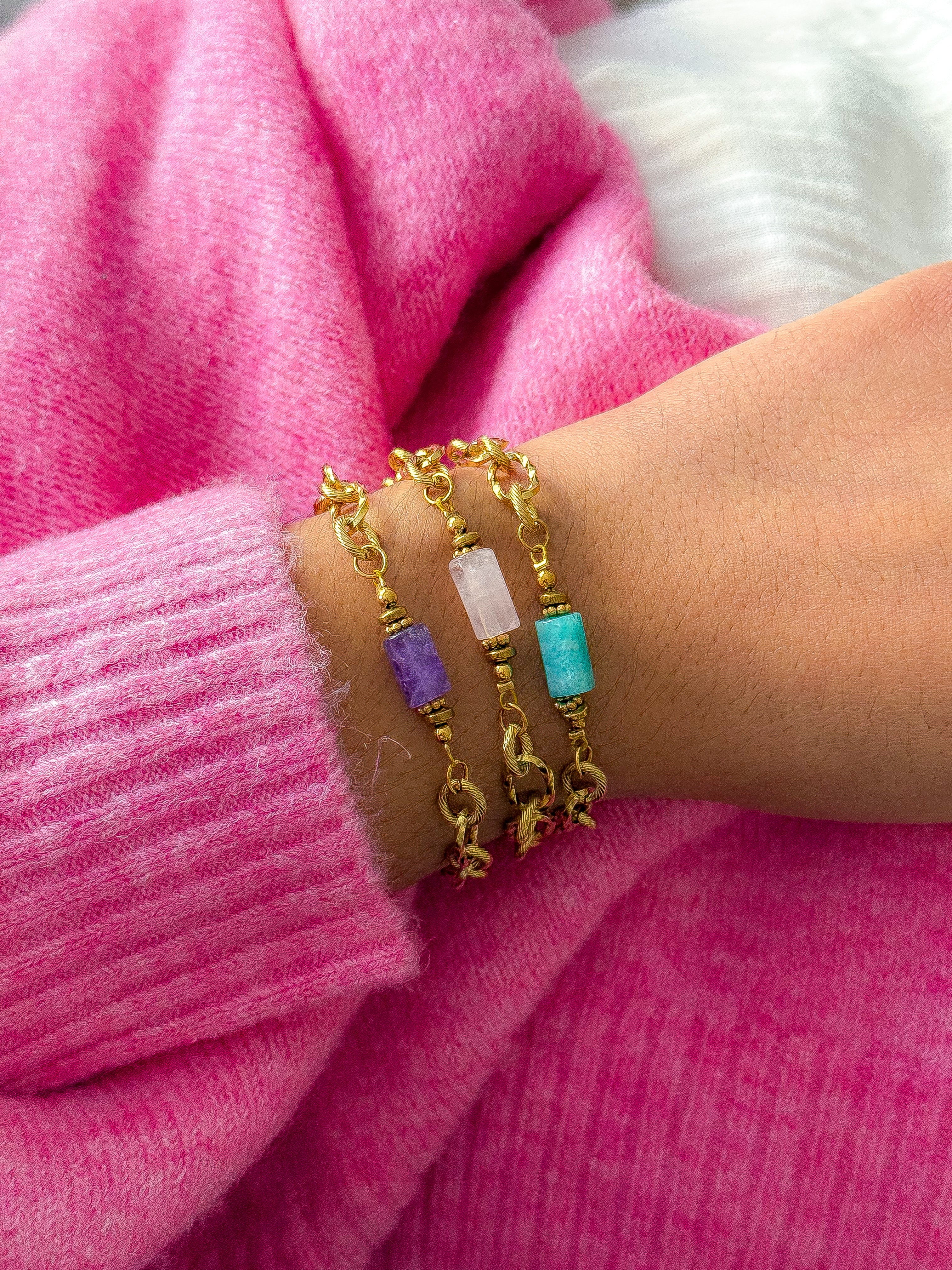 Bracelet LILAS Amazonite - Équilibre émotionnel, stabilité, communication