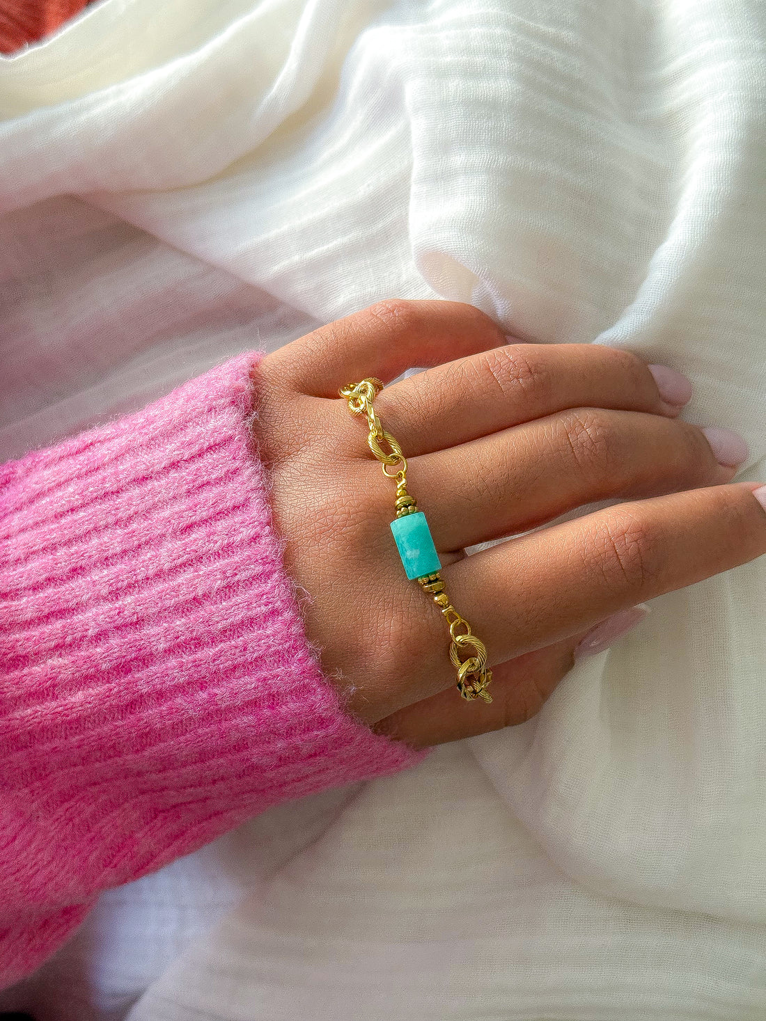 Bracelet LILAS Amazonite - Équilibre émotionnel, stabilité, communication