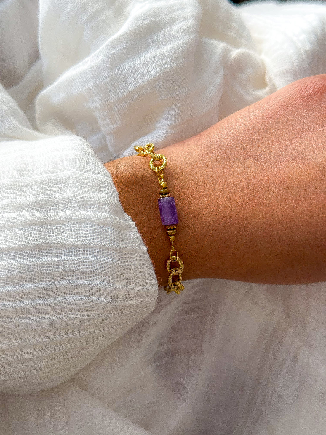 Bracelet LILAS Améthyste - Lâcher-prise, clarté intérieure, protection