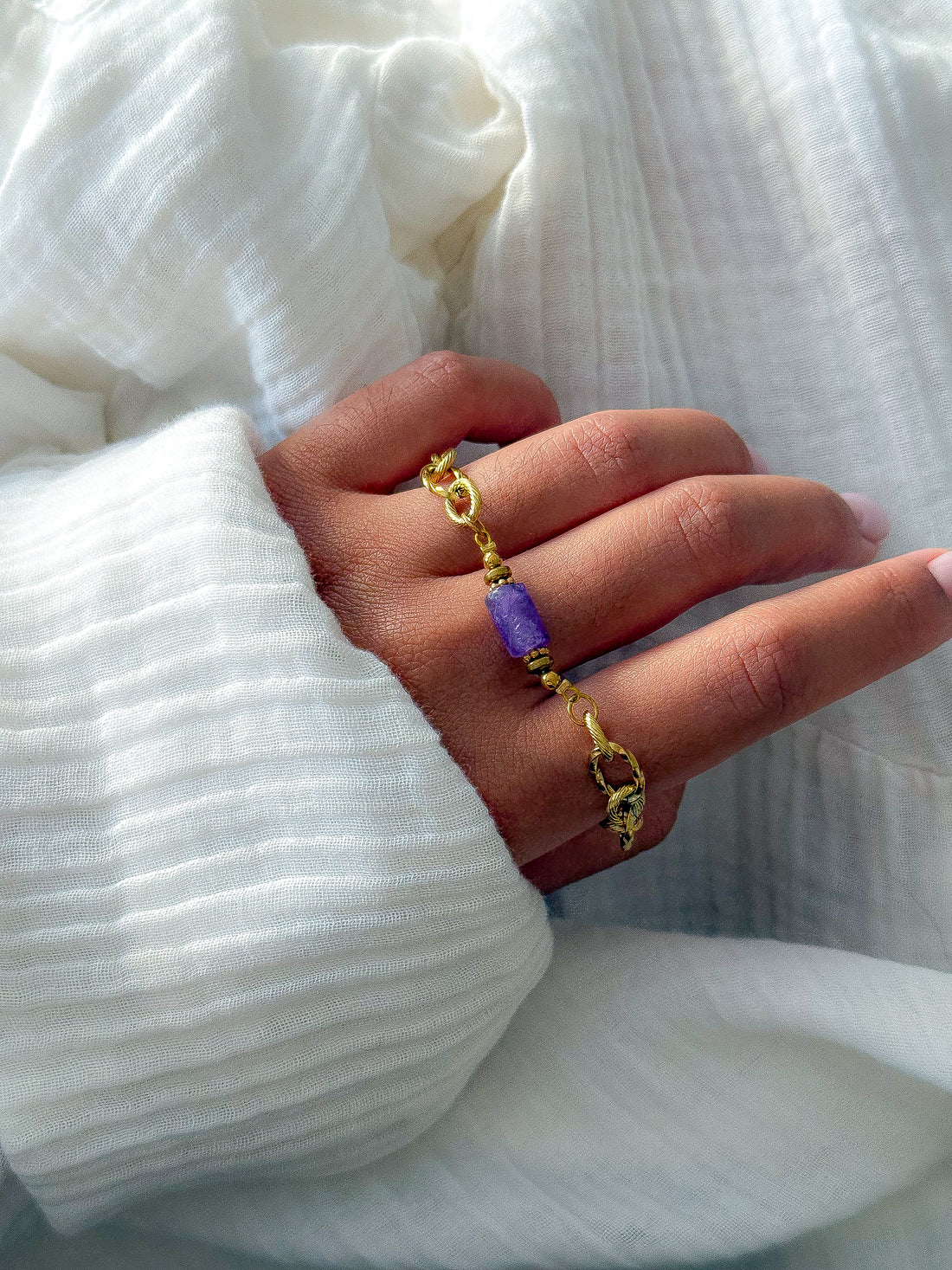 Bracelet LILAS Améthyste - Lâcher-prise, clarté intérieure, protection