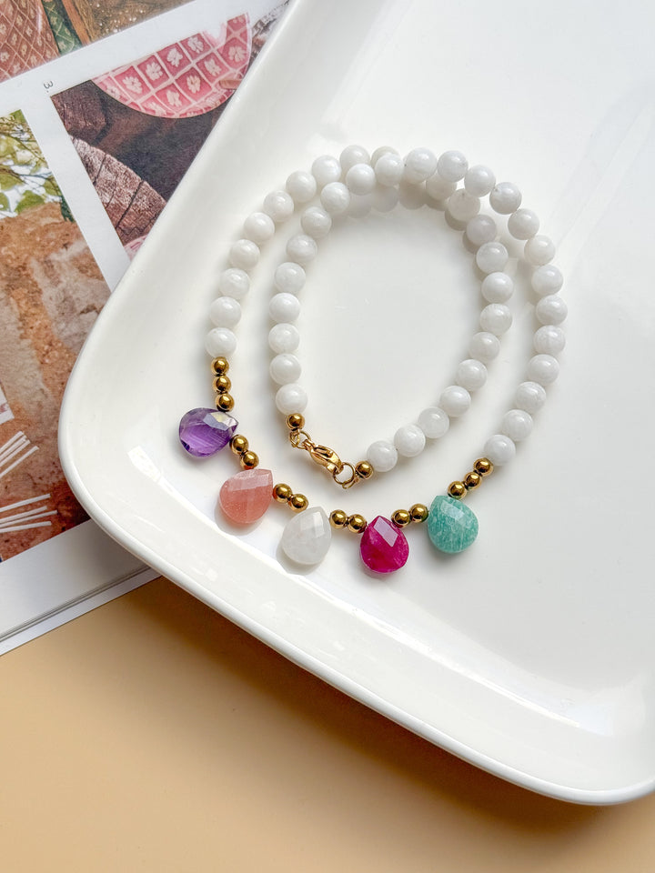 Collier KALANCHOE Pierre de Lune - Connexion à soi, équilibre émotionnel, lâcher-prise