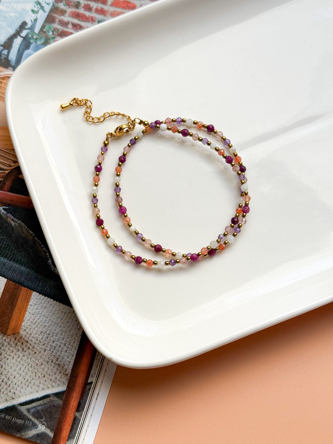 Collier IRIS multi-pierres - Confiance en soi, ouverture du coeur, intuition, équilibre émotionnel