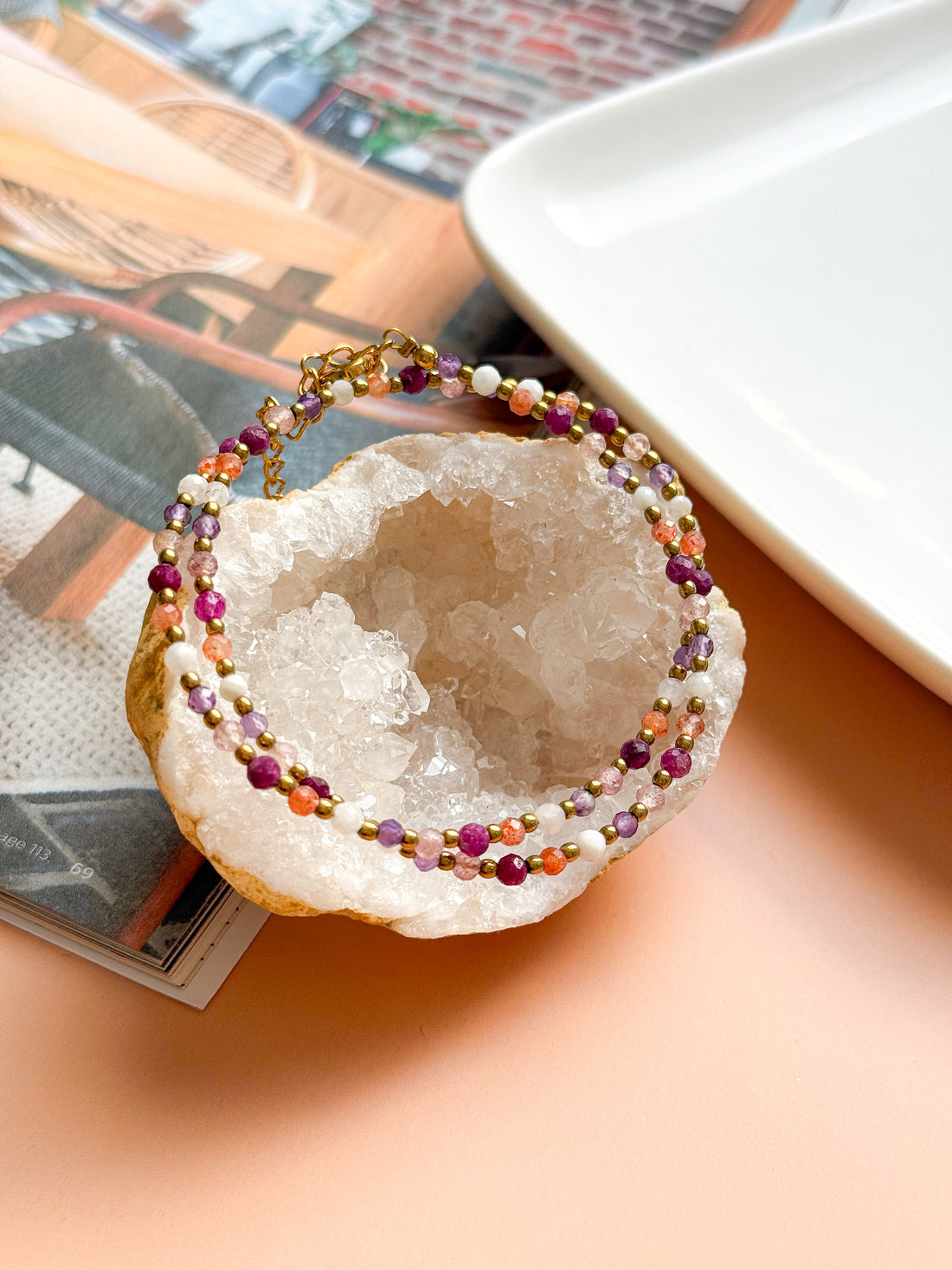 Collier IRIS multi-pierres - Confiance en soi, ouverture du coeur, intuition, équilibre émotionnel