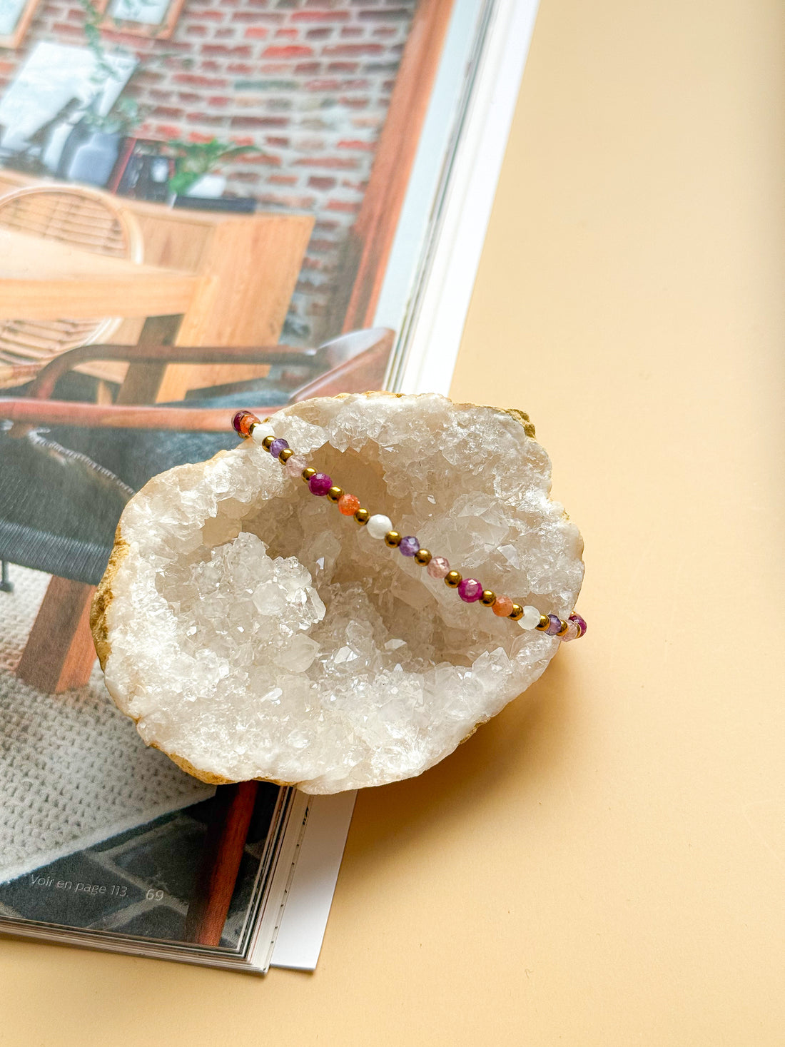 Bracelet IRIS multi-pierres - Confiance en soi, ouverture du coeur, intuition, équilibre émotionnel