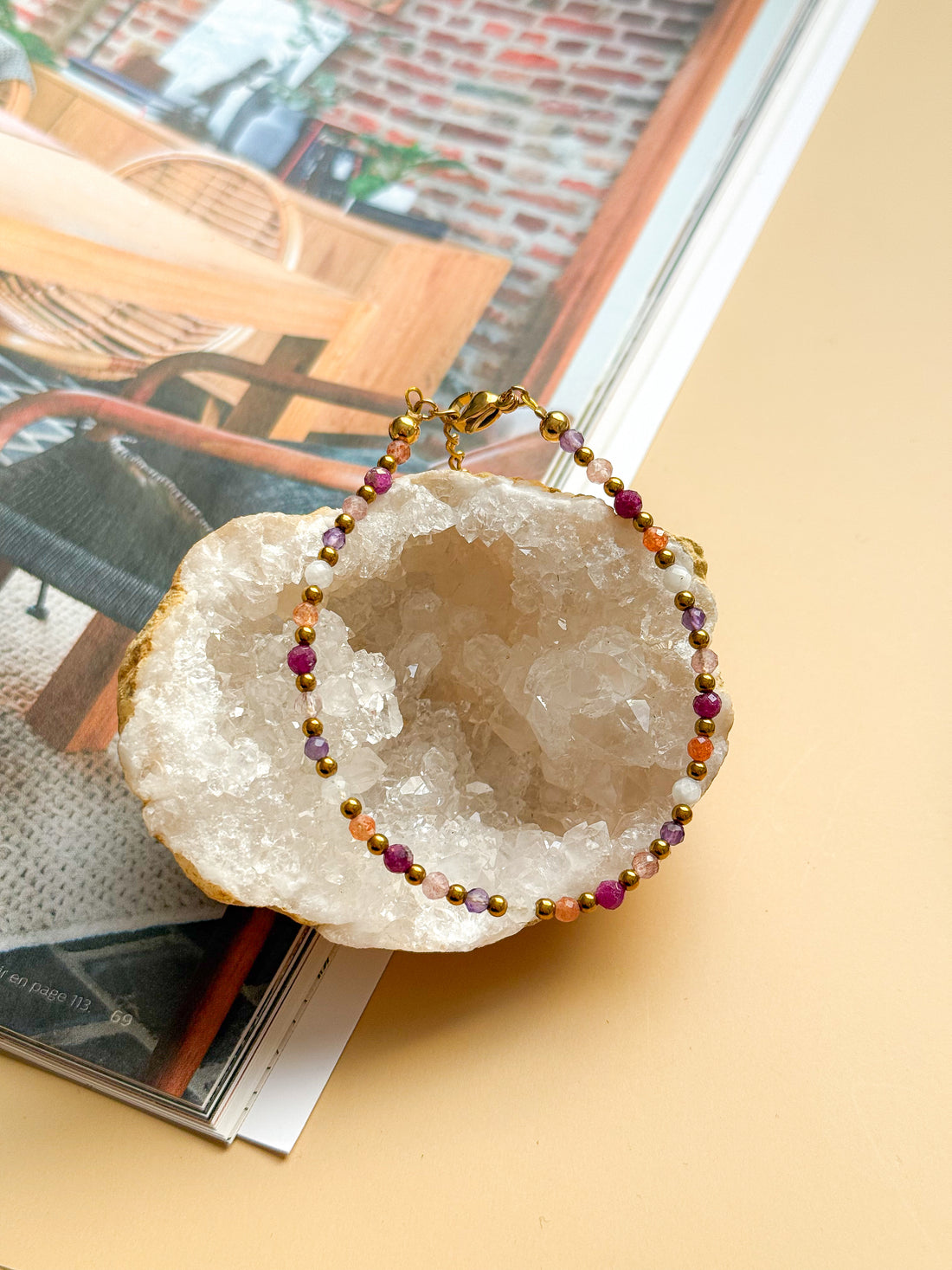 Bracelet IRIS multi-pierres - Confiance en soi, ouverture du coeur, intuition, équilibre émotionnel