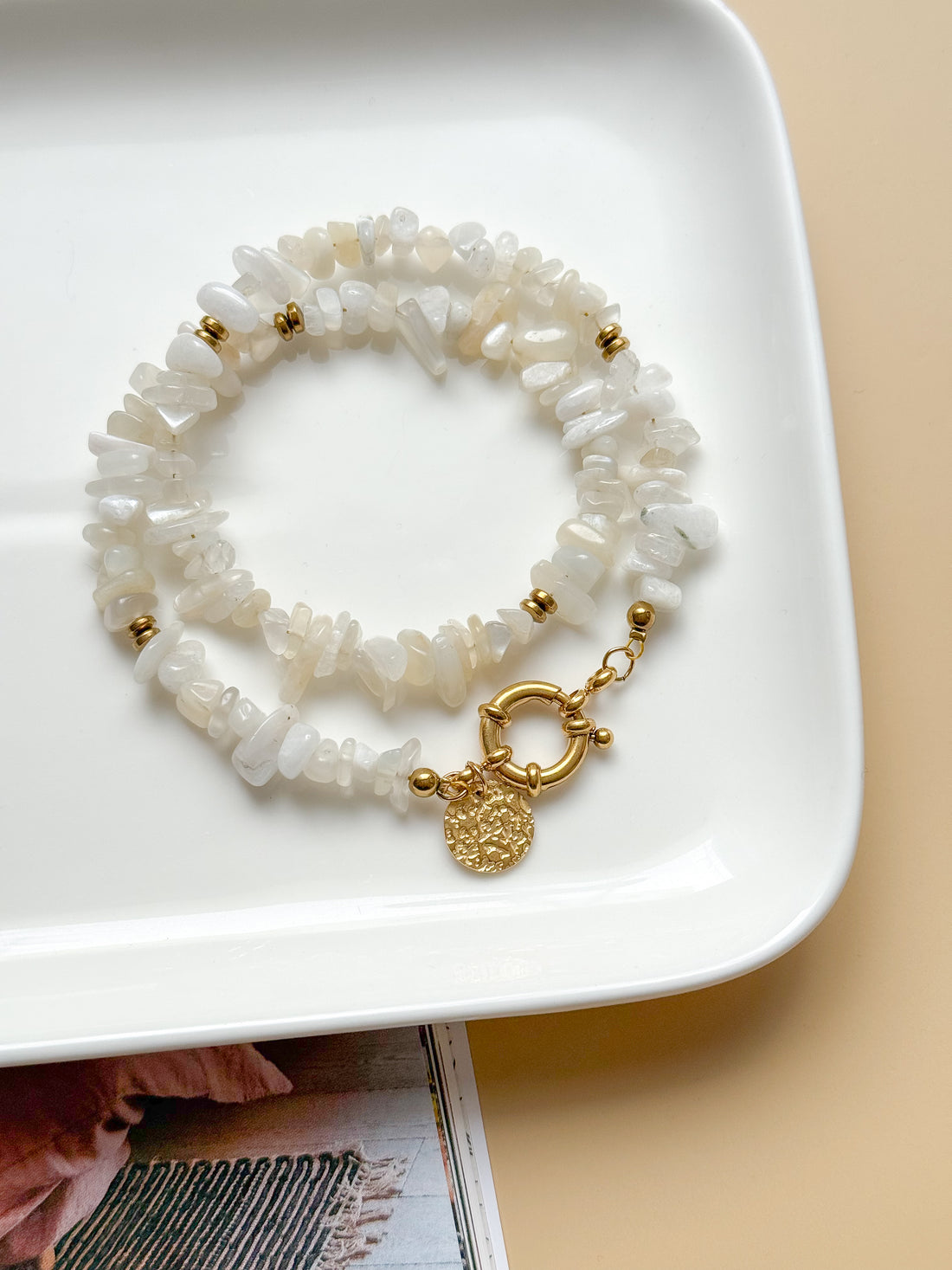 Collier NADÈGE Pierre de Lune - Intuition, stabilité émotionnelle, féminin sacré