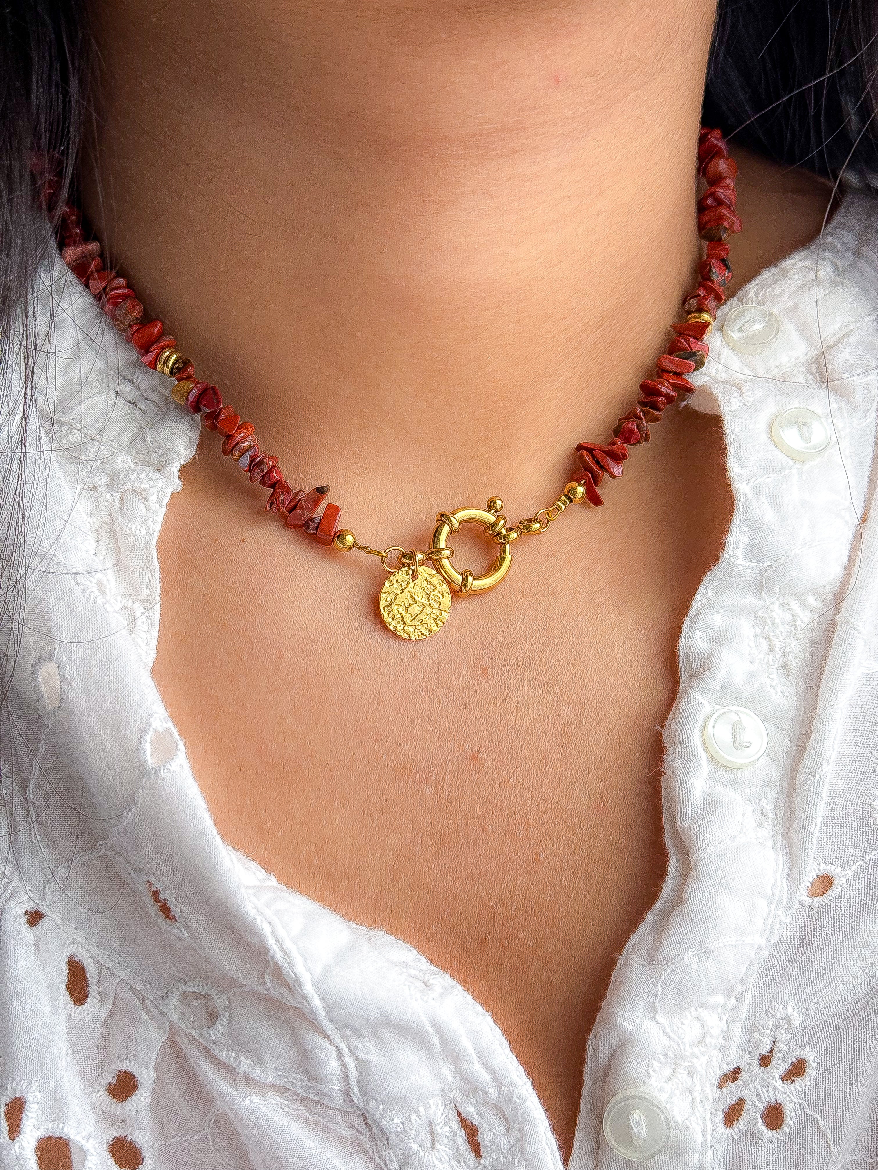 NADÈGE Necklace - Red Jasper