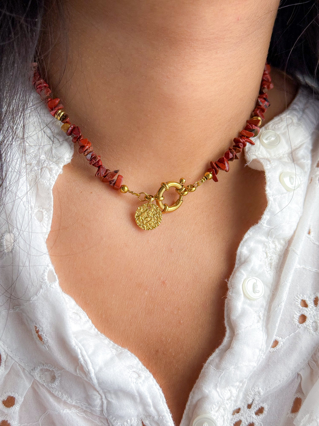 NADÈGE Necklace - Red Jasper