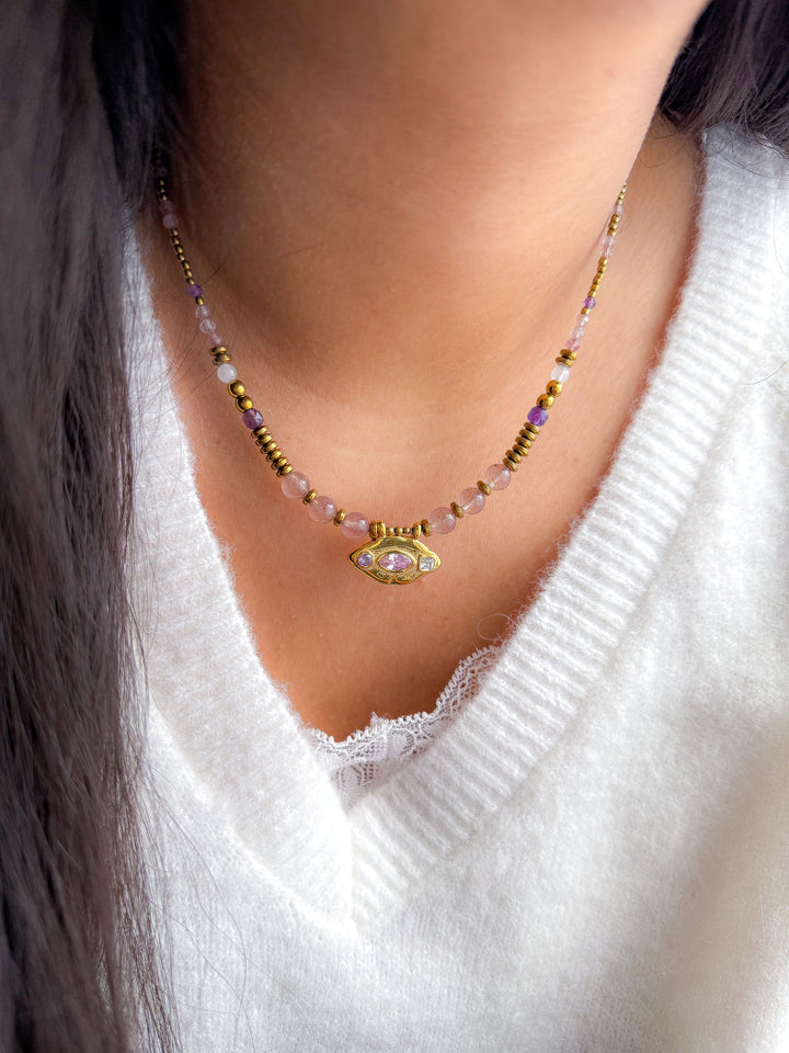 Collier AMARYLLIS - Ouverture du coeur, amour de soi, féminité, lâcher-prise