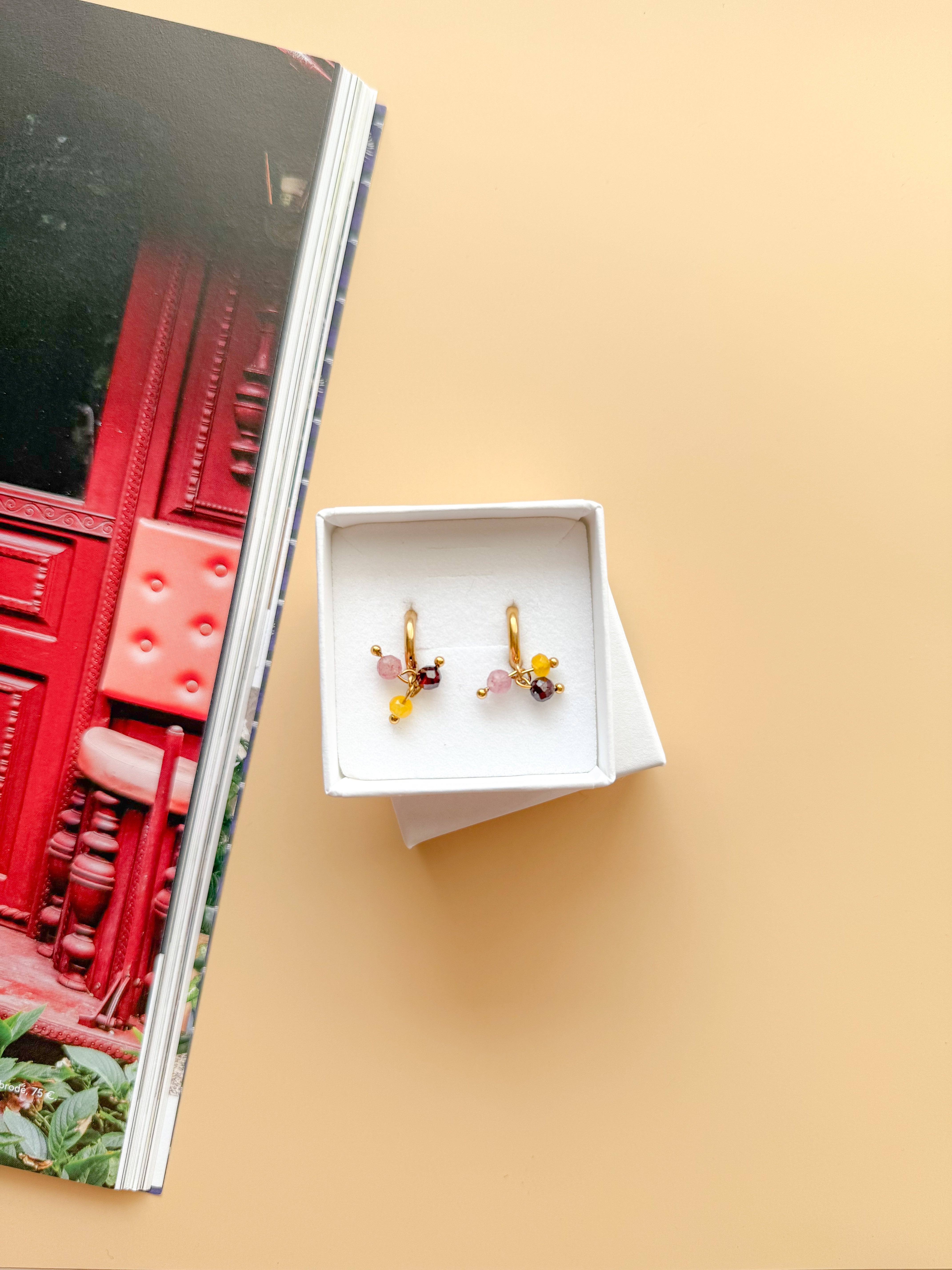 Boucles ZOÉ Trio de Quartz - Amour de soi, stabilité & énergie positive