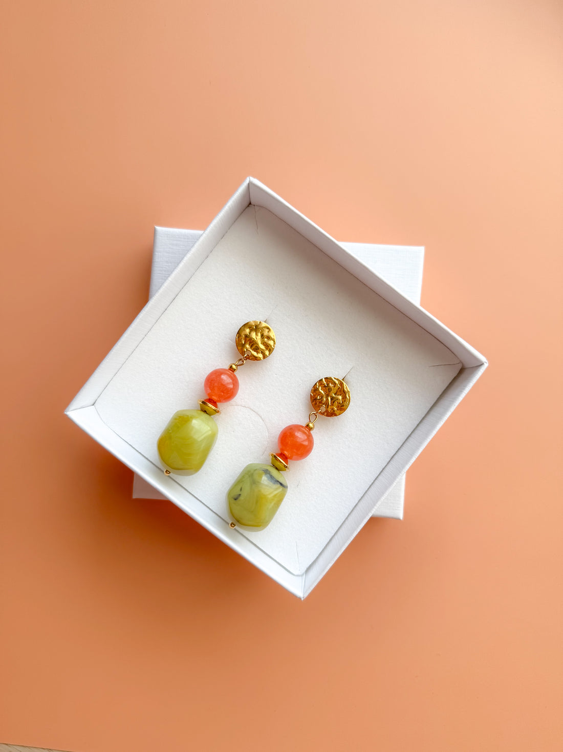 Boucles PASCALE Quartz orange - Expression personnelle & confiance en soi