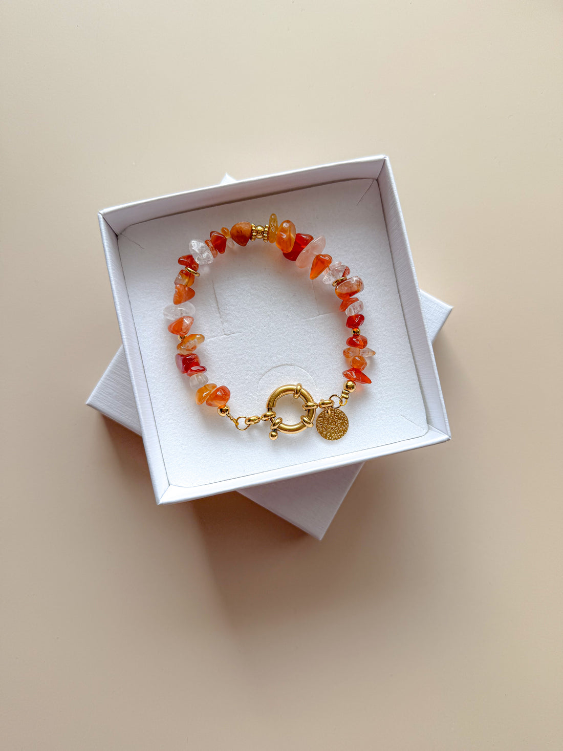 Bracelet NADÈGE Cornaline - Passage à l'action, confiance en soi, sécurité intérieure