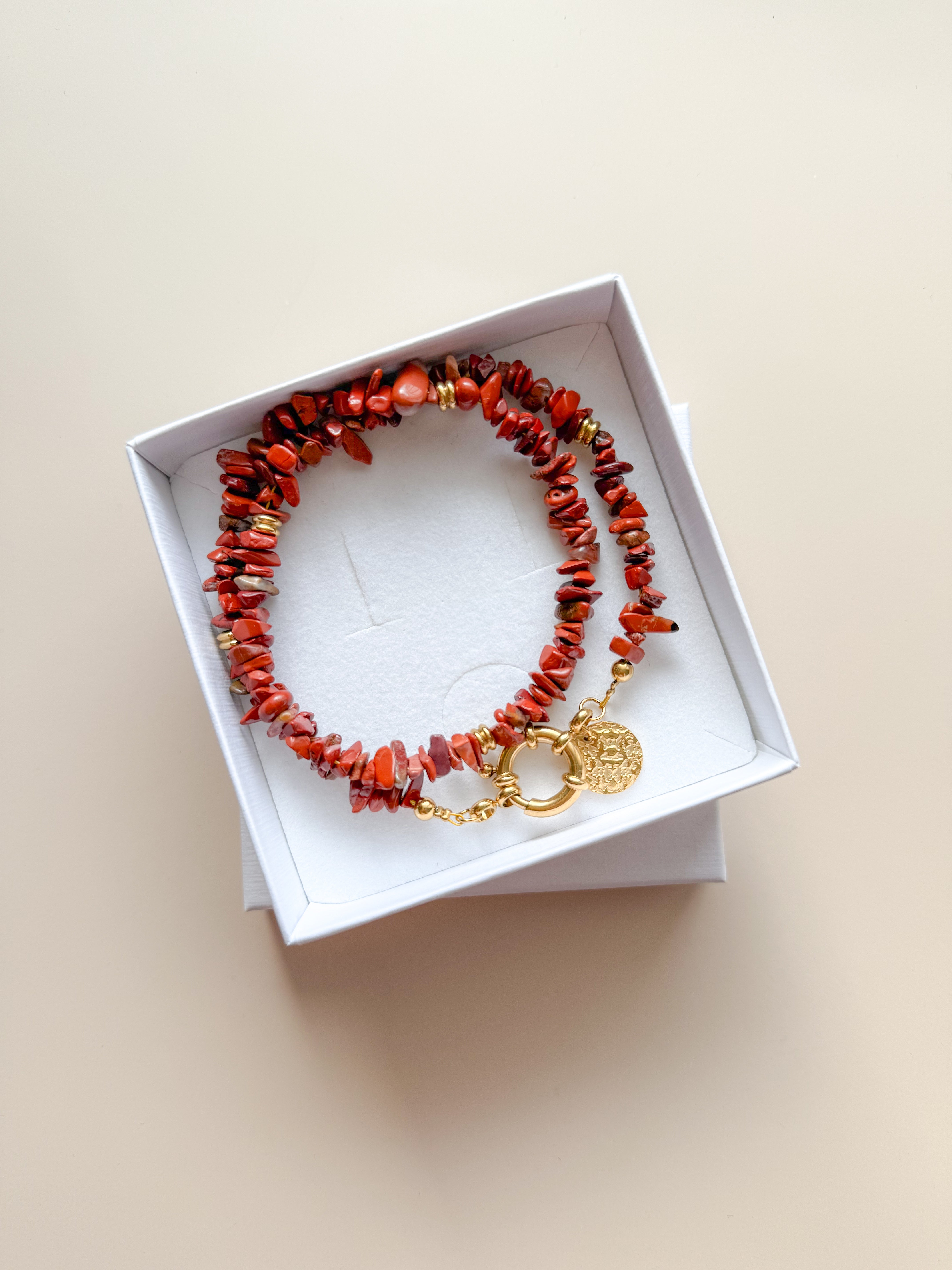 NADÈGE Necklace - Red Jasper